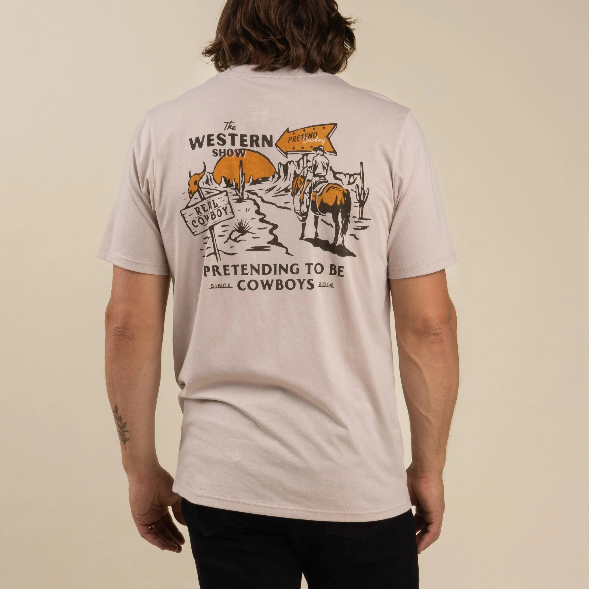 Western Show T-Shirt - Sand sold by Sendero Provisions CO