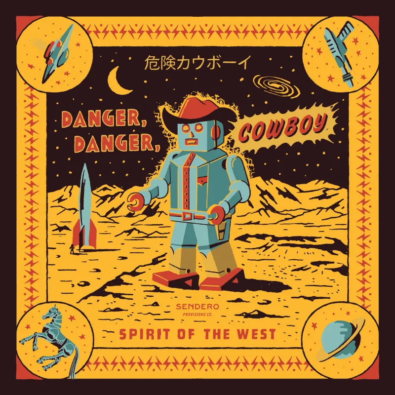Danger Cowboy Bandana - Gold made by Sendero Provisions CO