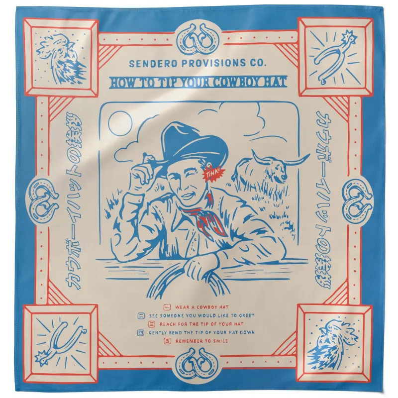 Tip Your Hat Bandana - Blue made by Sendero Provisions CO