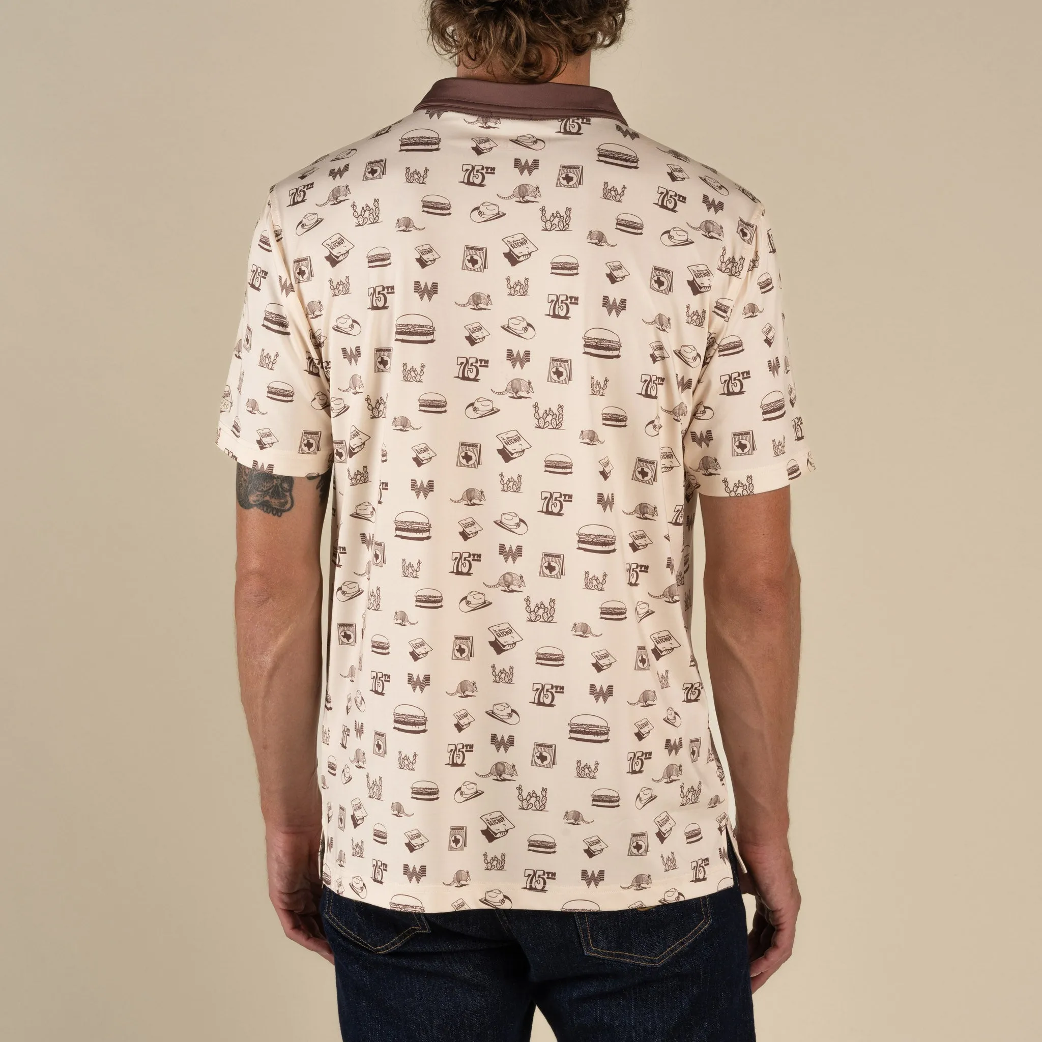 High Noon Performance Polo - Hamburguesa Print sold by Sendero Provisions CO product image thumbnail 4