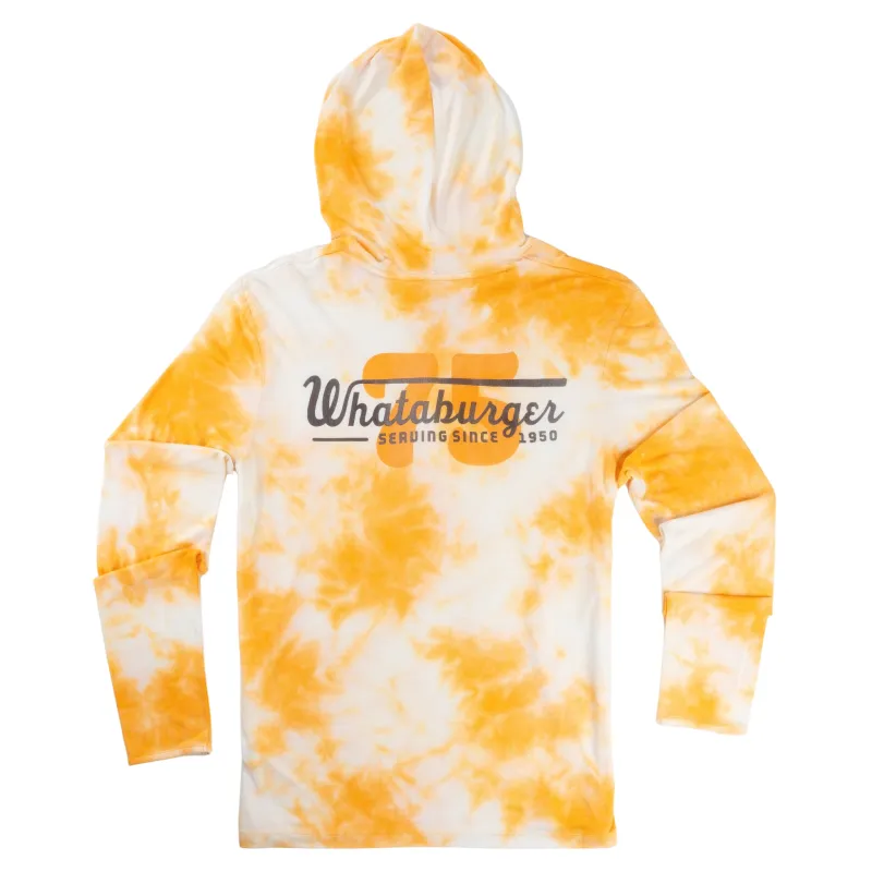Yucatan Bamboo Hoodie Tech Shirt - Tie Dye - Whataburger made by Sendero Provisions CO