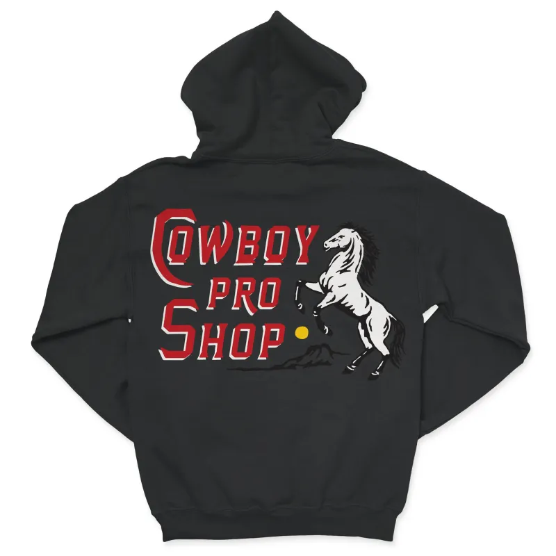 Cowboy Pro Shop Hoodie - Vintage Black made by Sendero Provisions CO