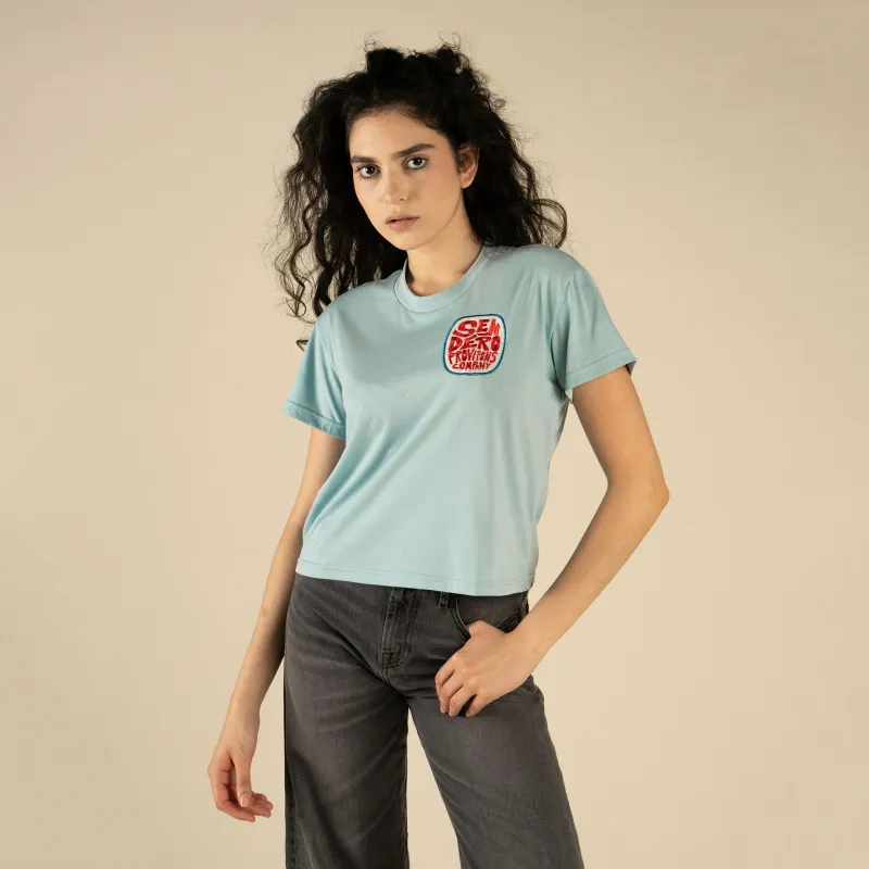 Sendero Retro Boxy Tee - Sterling Blue made by Sendero Provisions CO