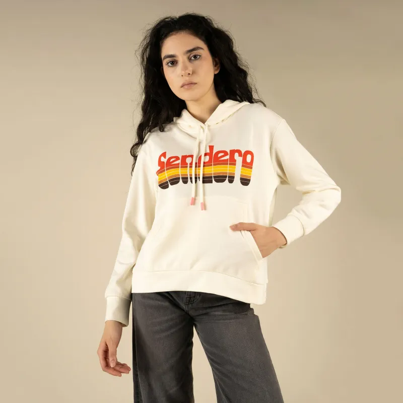 Retro Logo Crop Hoodie - Vintage White made by Sendero Provisions CO