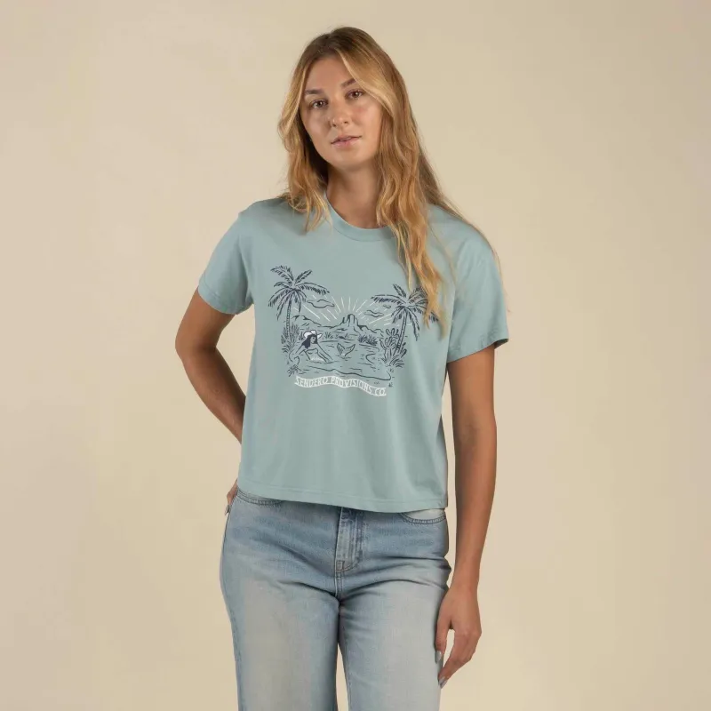 Mirage Boxy Tee - Sterling Blue made by Sendero Provisions CO