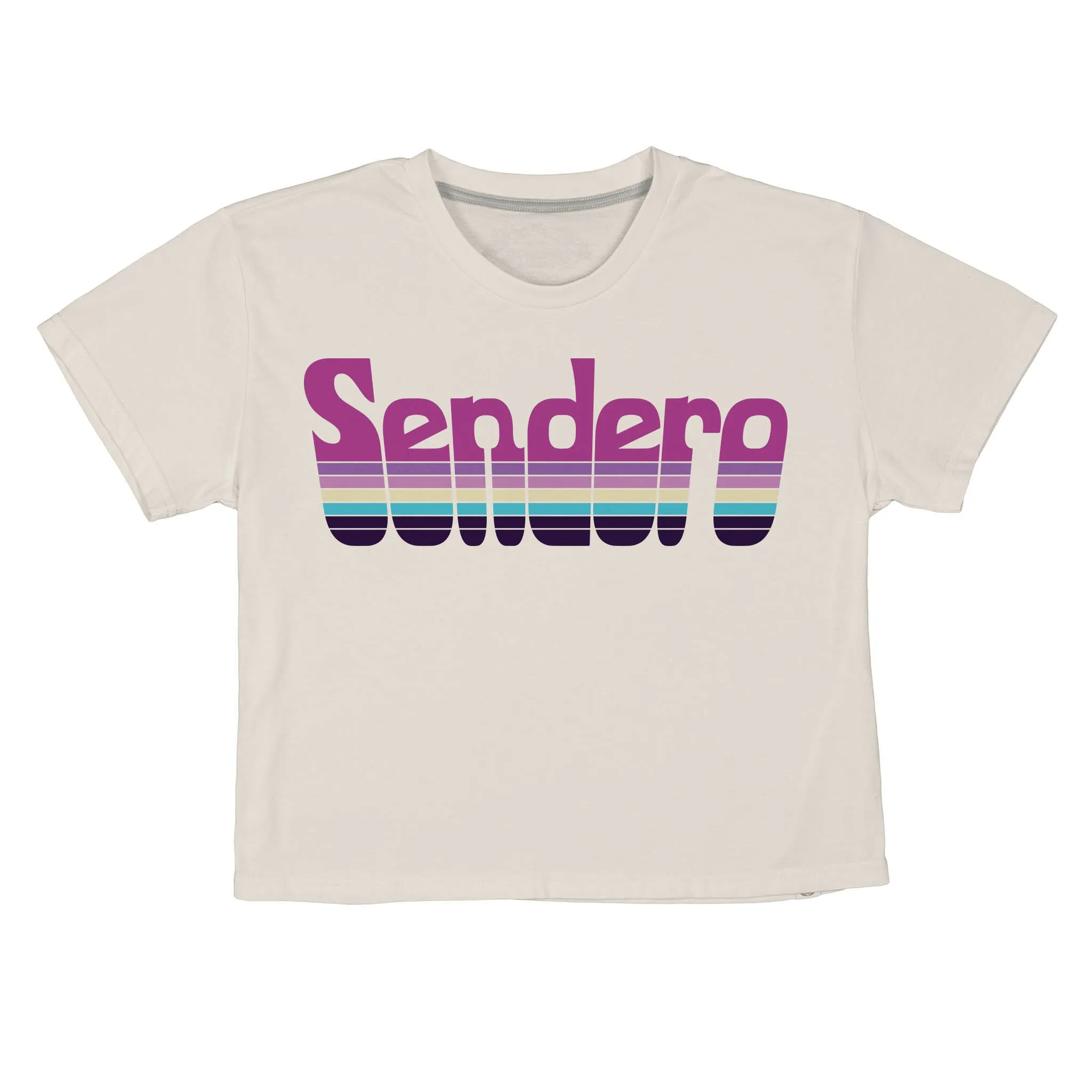 Retro Logo Boxy Tee - Vintage White/Purple Print sold by Sendero Provisions CO product image thumbnail 3