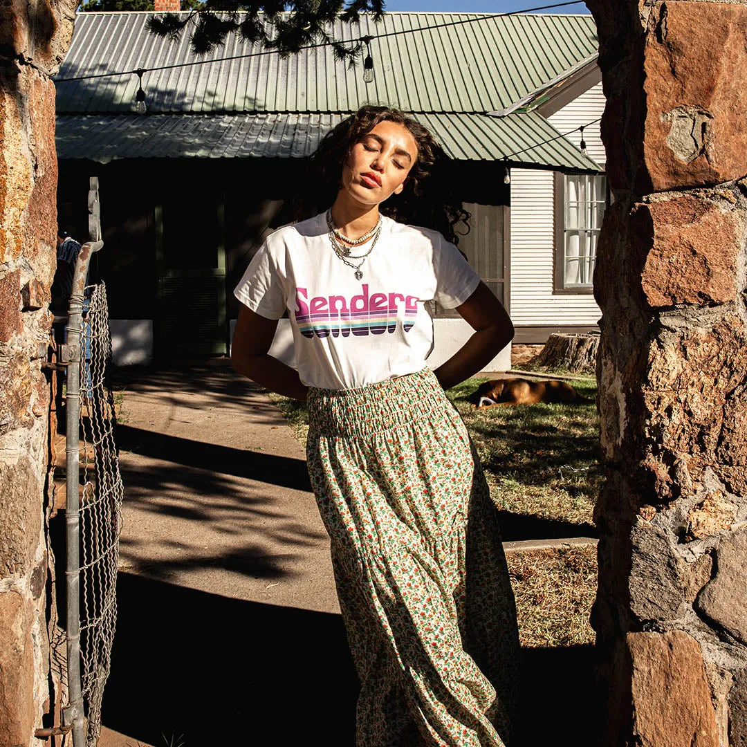 Retro Logo Boxy Tee - Vintage White/Purple Print sold by Sendero Provisions CO product image thumbnail 2