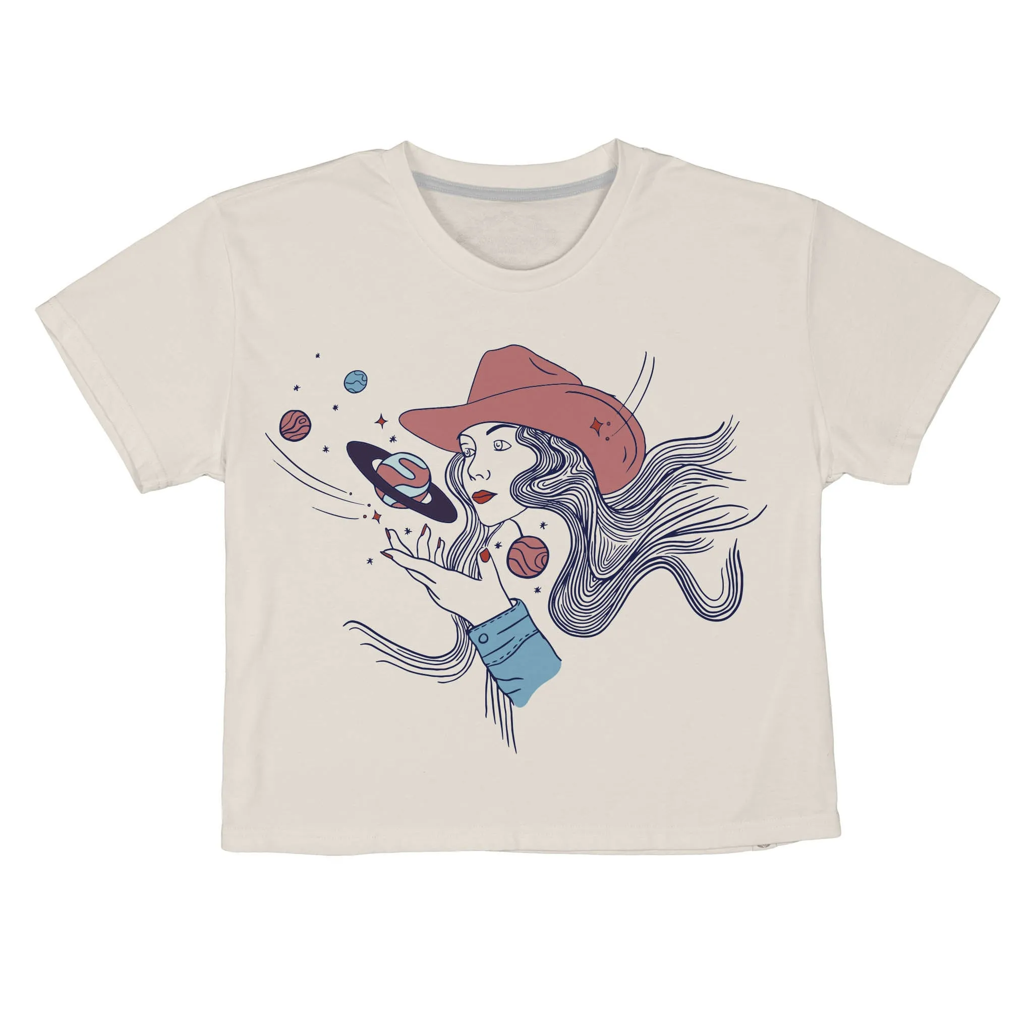 Cosmic Cowgirl Boxy Tee - Vintage White sold by Sendero Provisions CO product image thumbnail 3