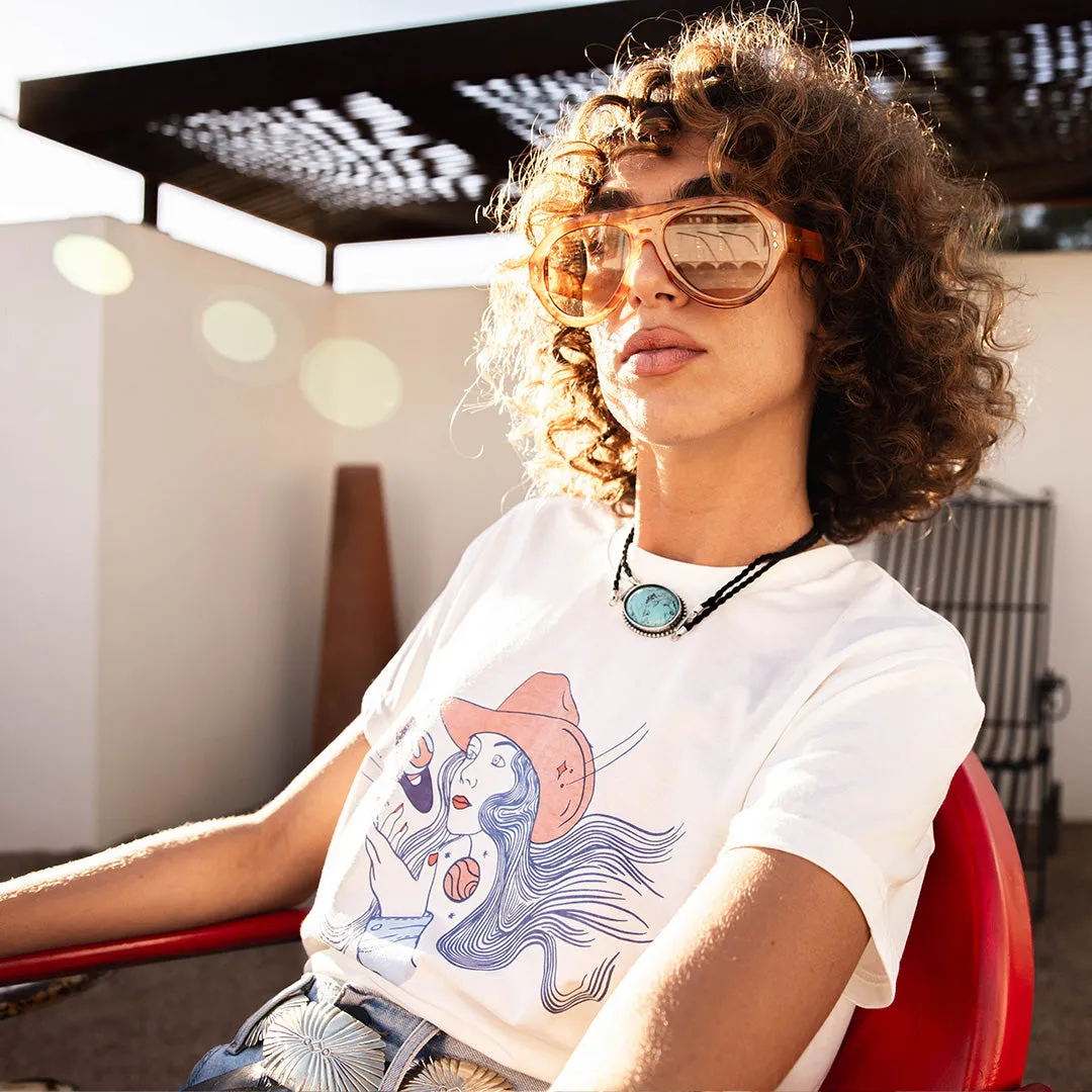 Cosmic Cowgirl Boxy Tee - Vintage White sold by Sendero Provisions CO product image thumbnail 2