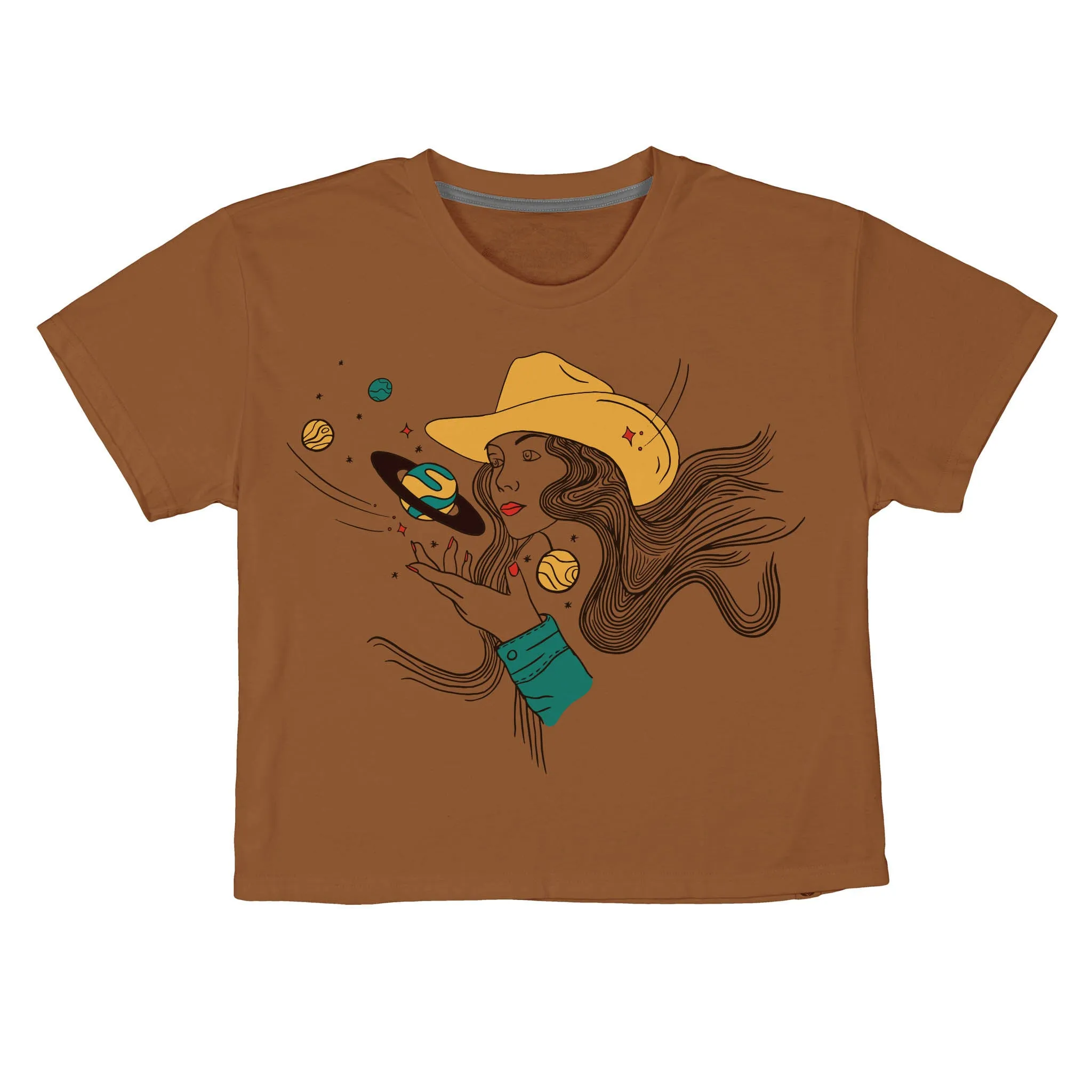 Cosmic Cowgirl Boxy Tee - Meerkat sold by Sendero Provisions CO product image thumbnail 3