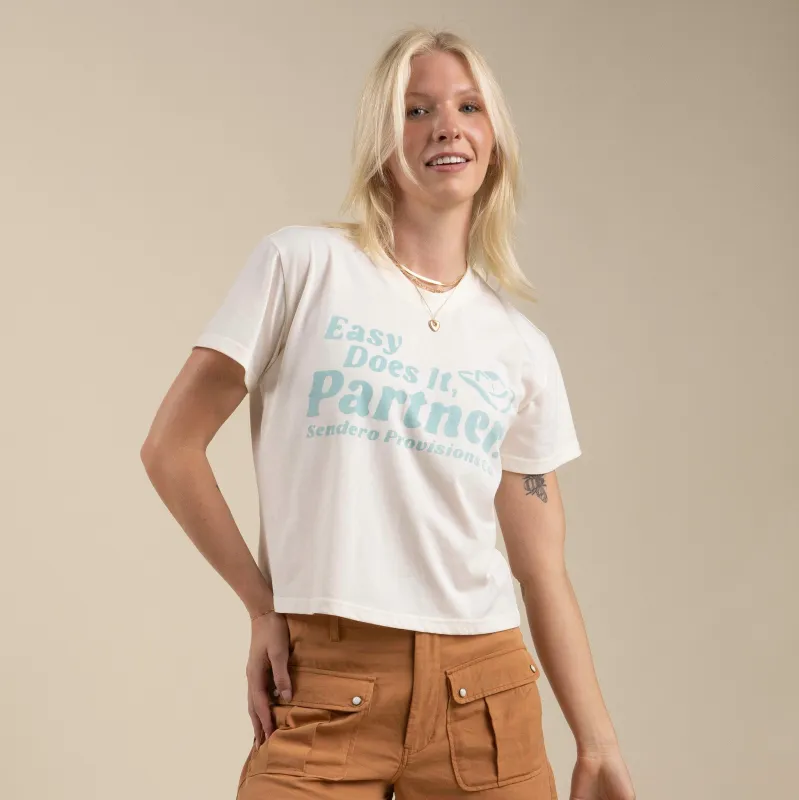Easy Does It Boxy Tee - Vintage White made by Sendero Provisions CO