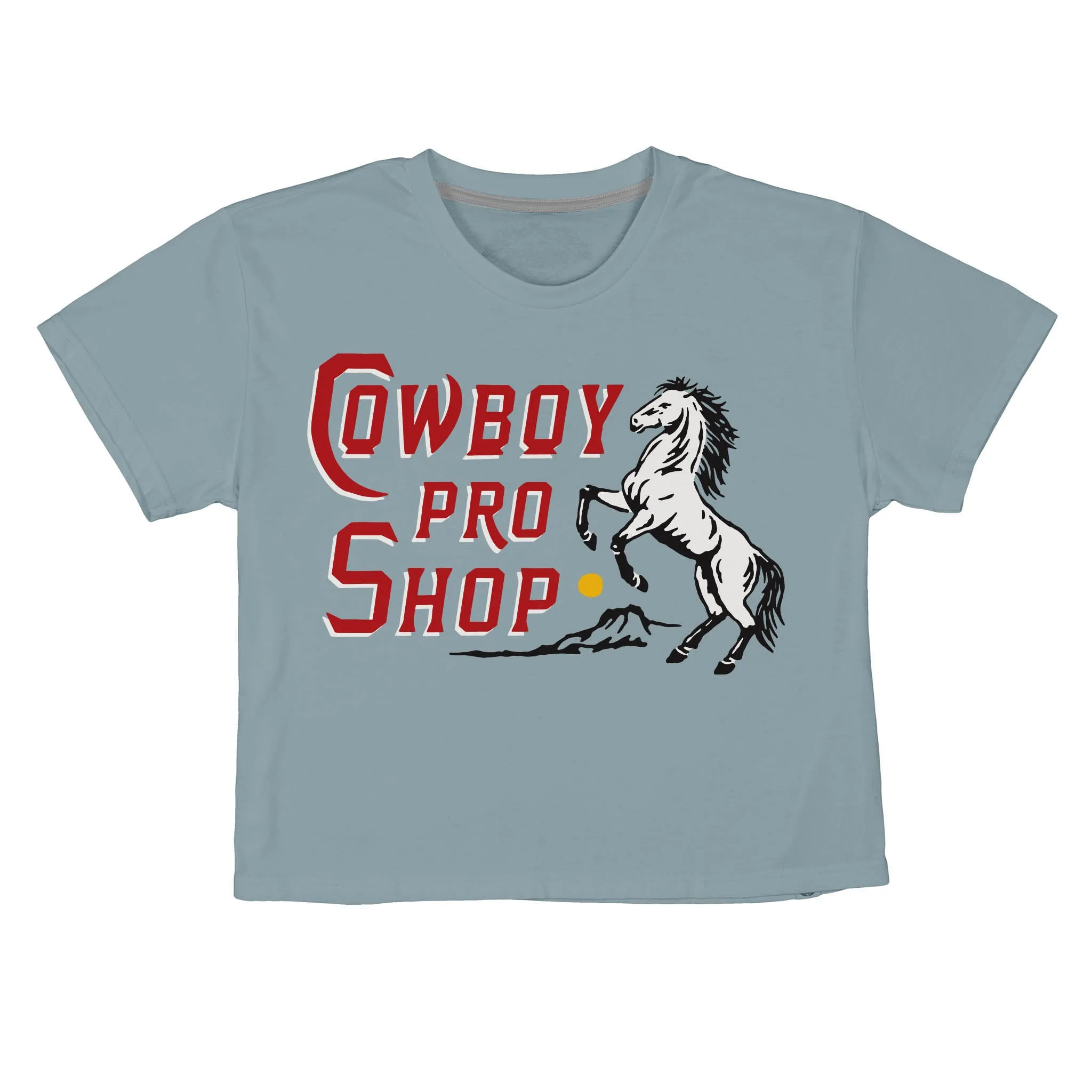 Cowboy Pro Shop Boxy Tee - Sterling Blue sold by Sendero Provisions CO product image thumbnail 3