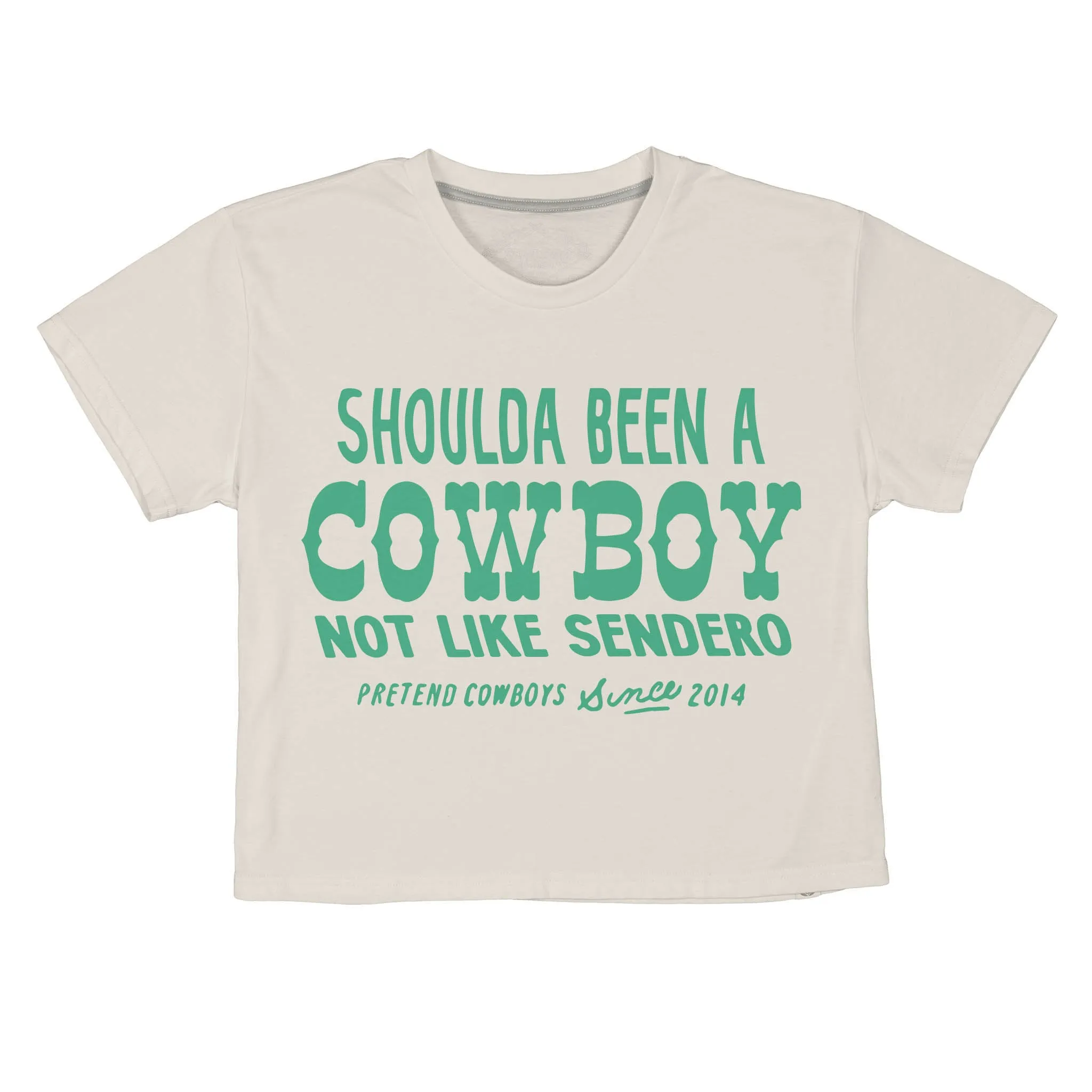 Shoulda Been A Cowboy Boxy Tee - Vintage White sold by Sendero Provisions CO product image thumbnail 4