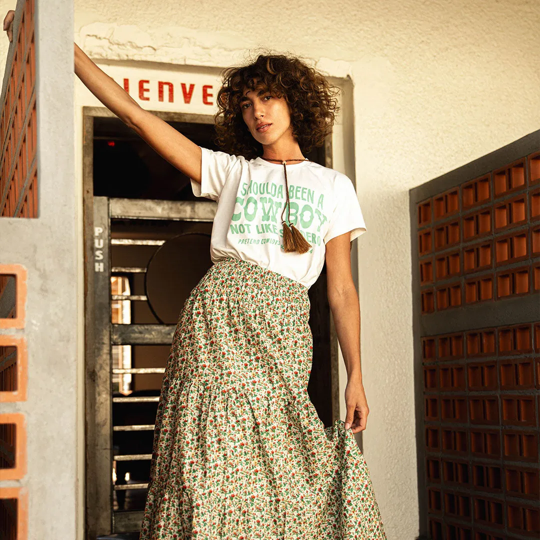 Shoulda Been A Cowboy Boxy Tee - Vintage White sold by Sendero Provisions CO product image thumbnail 2