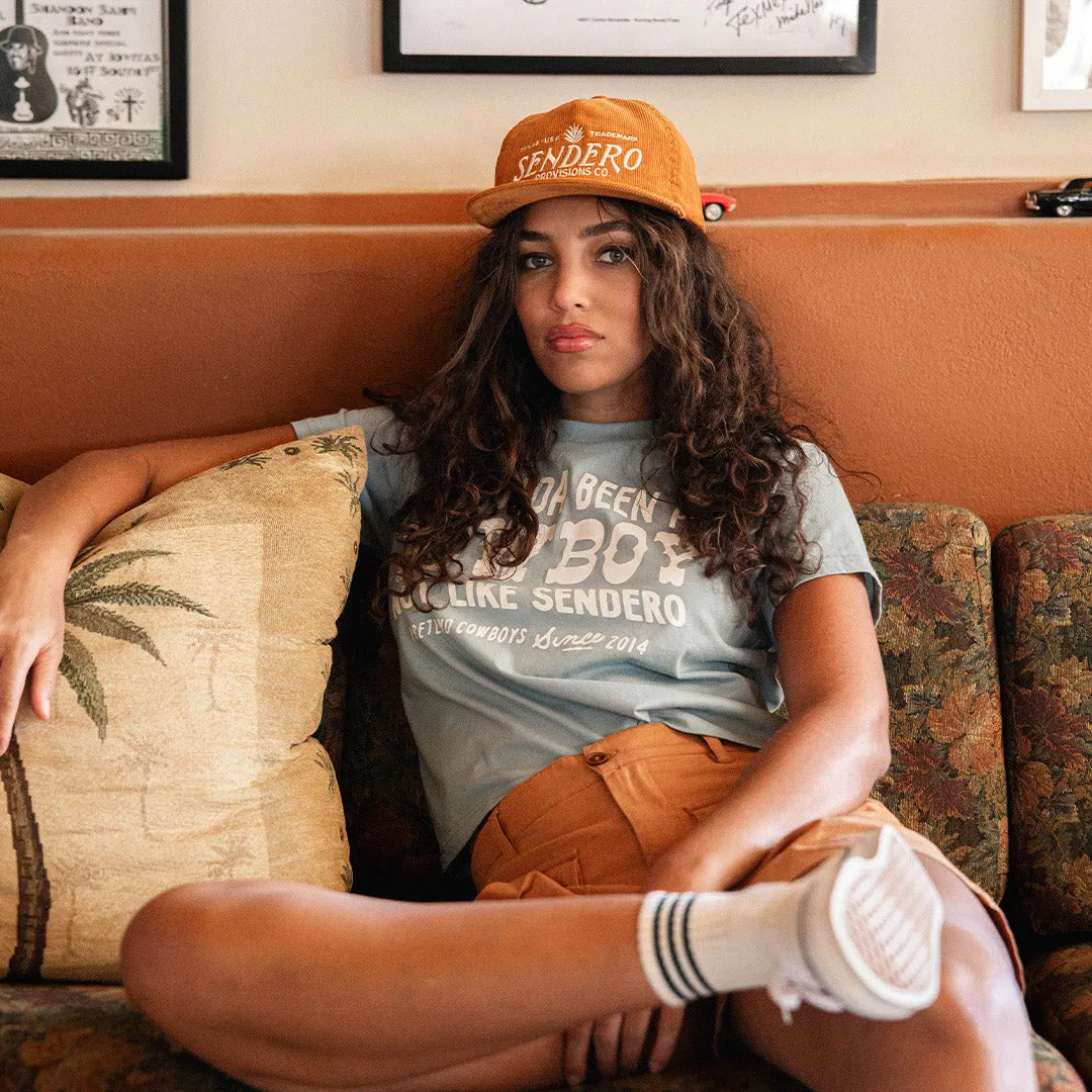 Shoulda Been A Cowboy Boxy Tee - Burgundy sold by Sendero Provisions CO product image thumbnail 2