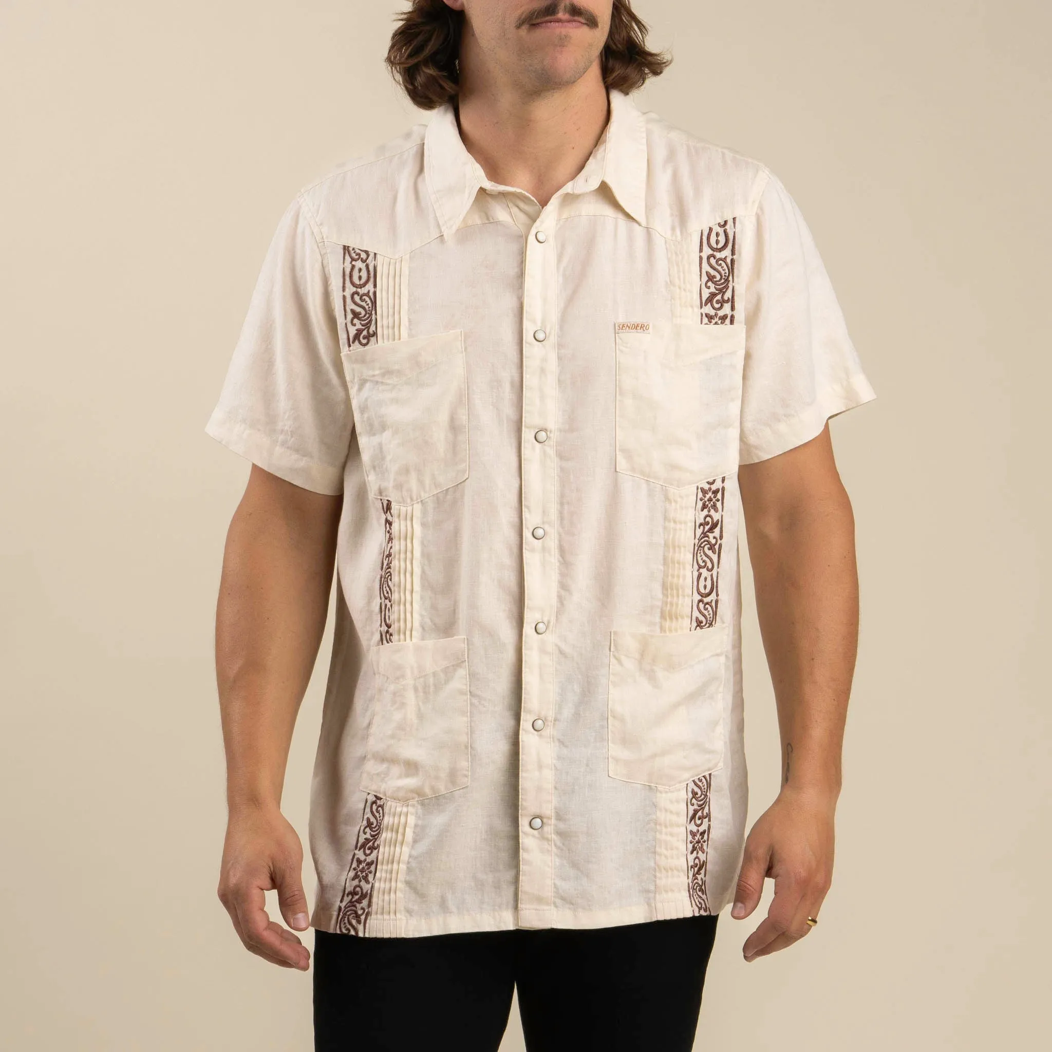Caballero Guayabera Shirt - Vintage White sold by Sendero Provisions CO product image thumbnail 3