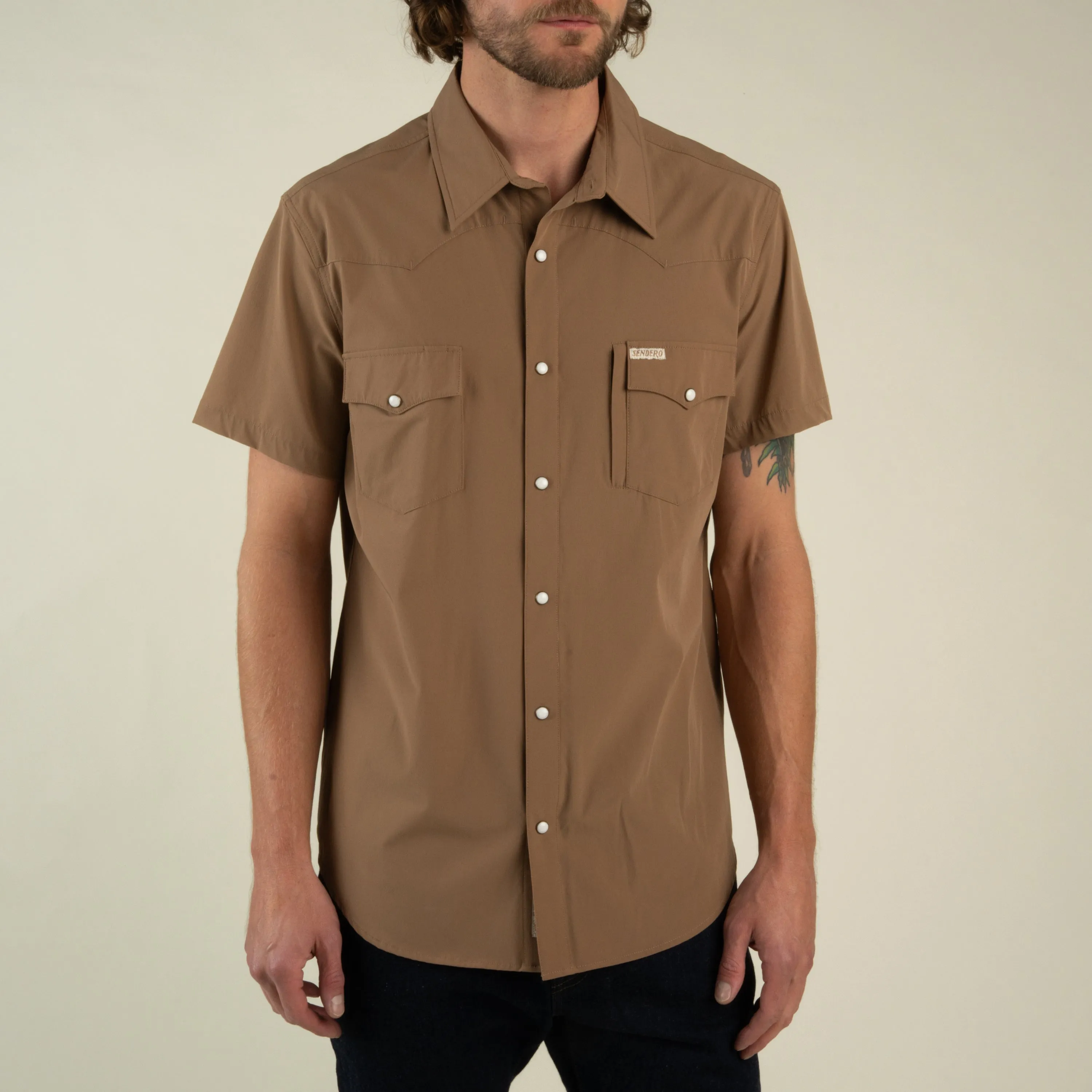 Confluence Tech Short Sleeve Shirt - Light Brown sold by Sendero Provisions CO product image thumbnail 3