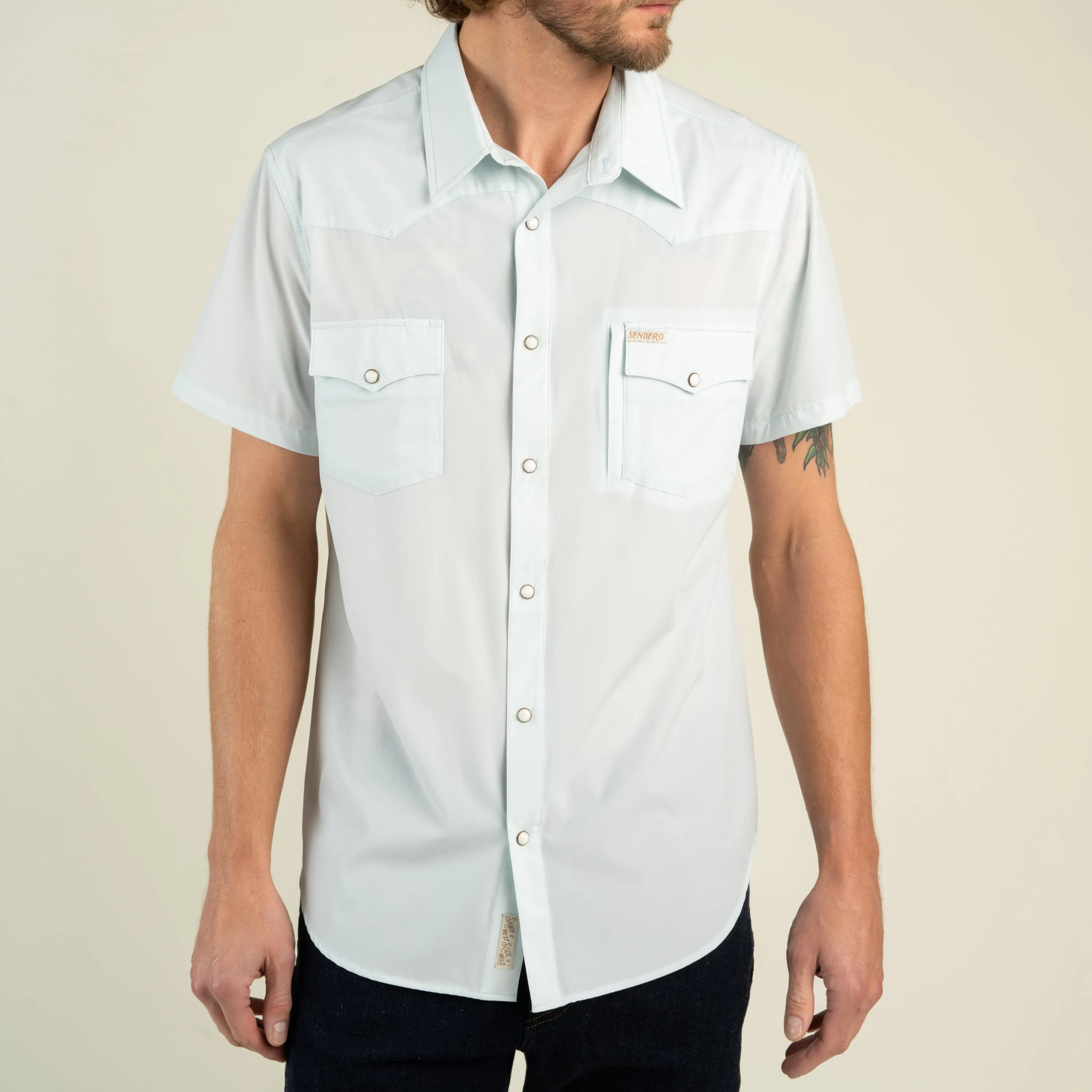 Confluence Tech Short Sleeve Shirt - Matagorda Sky sold by Sendero Provisions CO product image thumbnail 2