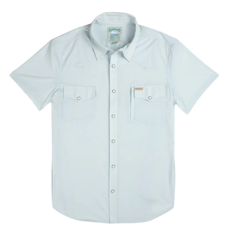 Confluence Tech Short Sleeve Shirt - Matagorda Sky made by Sendero Provisions CO