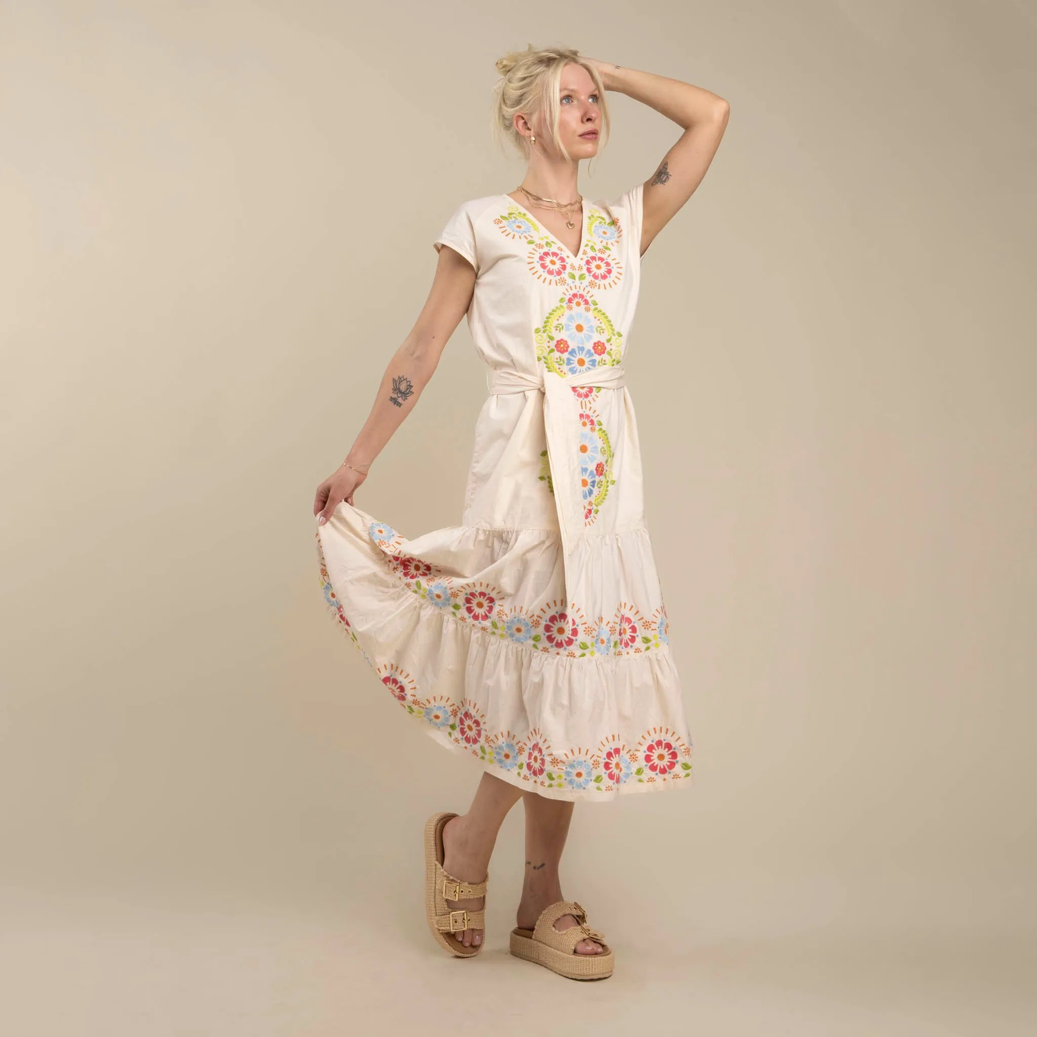 The Emilia Dress - Ivory sold by Sendero Provisions CO