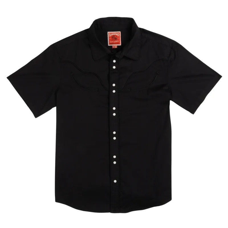The Prescott Western Shirt - Black made by Sendero Provisions CO