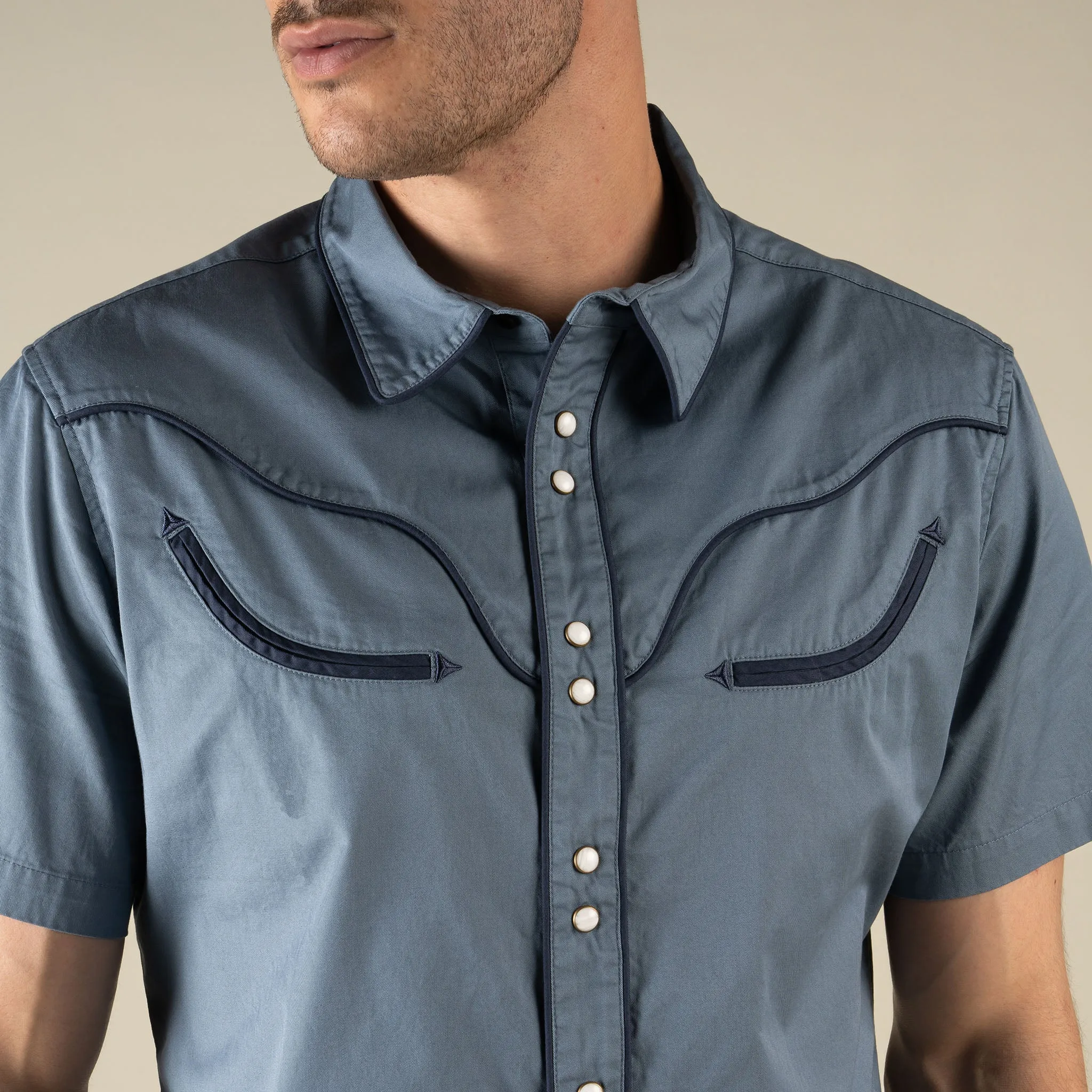 The Prescott Western Shirt - Faded Navy sold by Sendero Provisions CO product image thumbnail 3