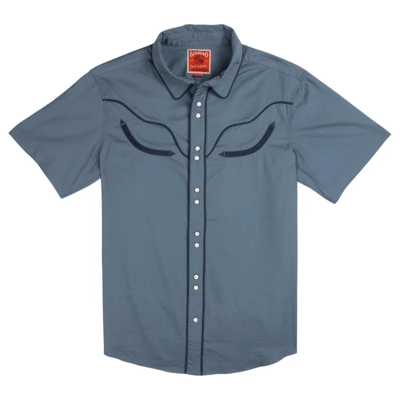 The Prescott Western Shirt - Faded Navy made by Sendero Provisions CO