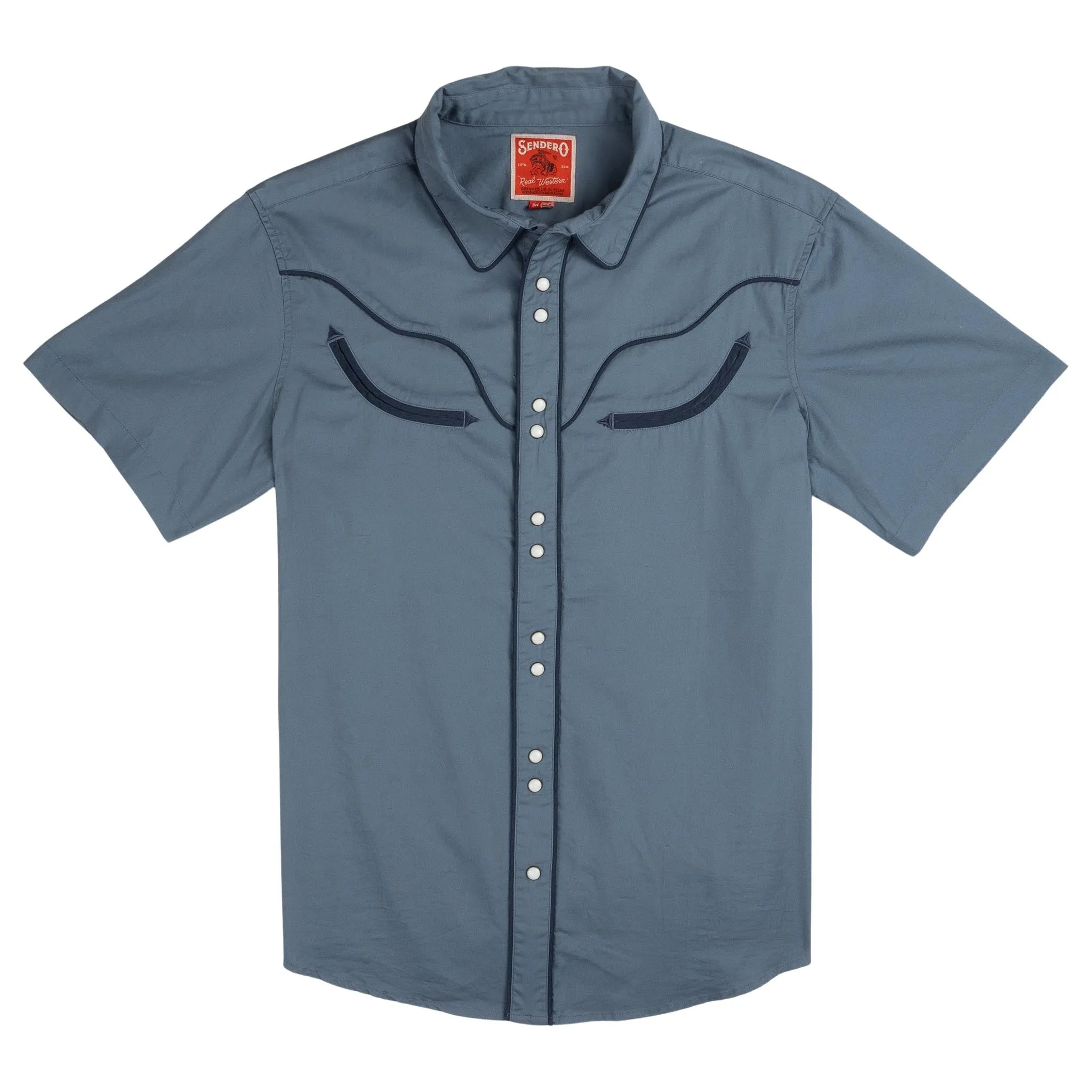 The Prescott Western Shirt - Faded Navy sold by Sendero Provisions CO