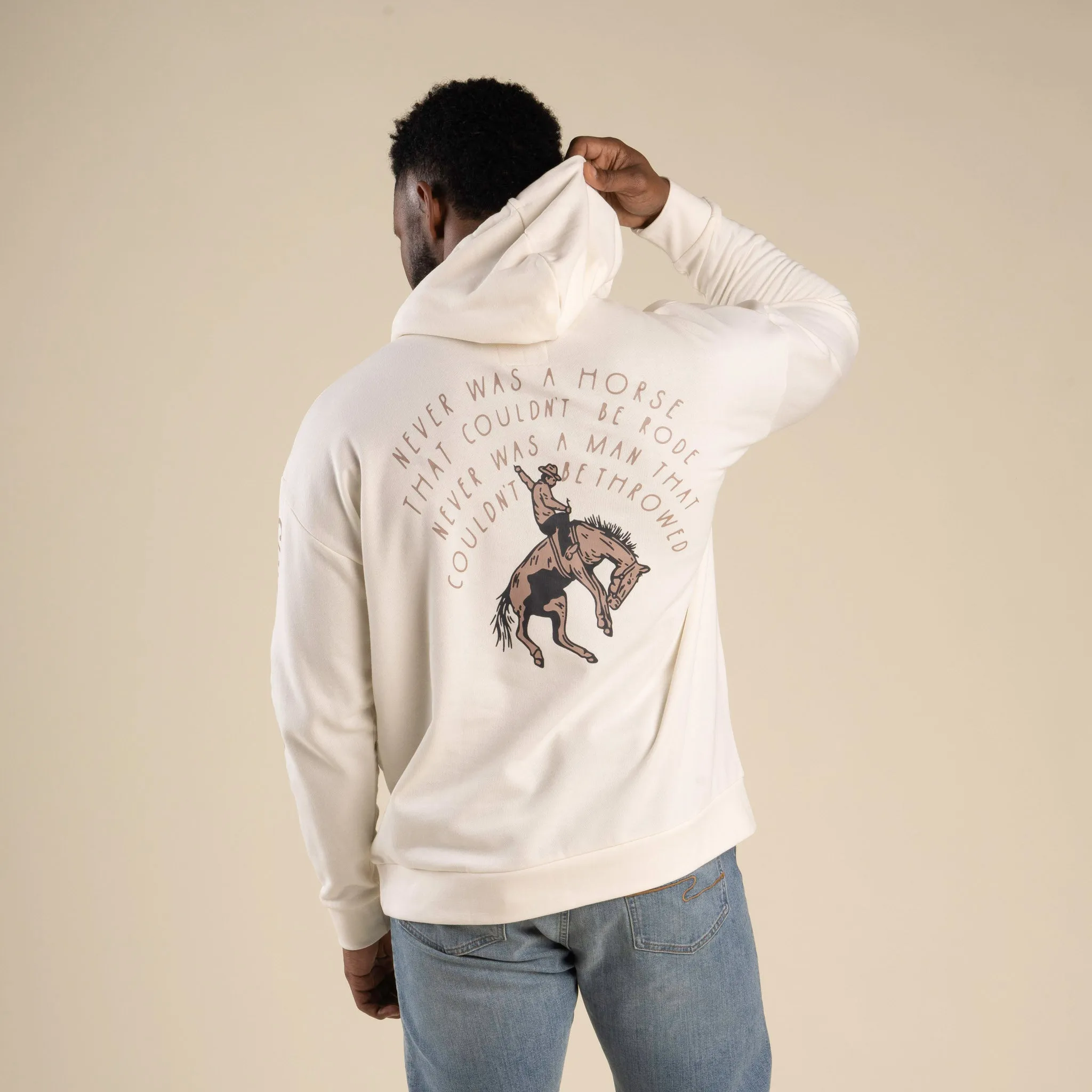 Never was a Horse Hoodie - Vintage White sold by Sendero Provisions CO product image thumbnail 2