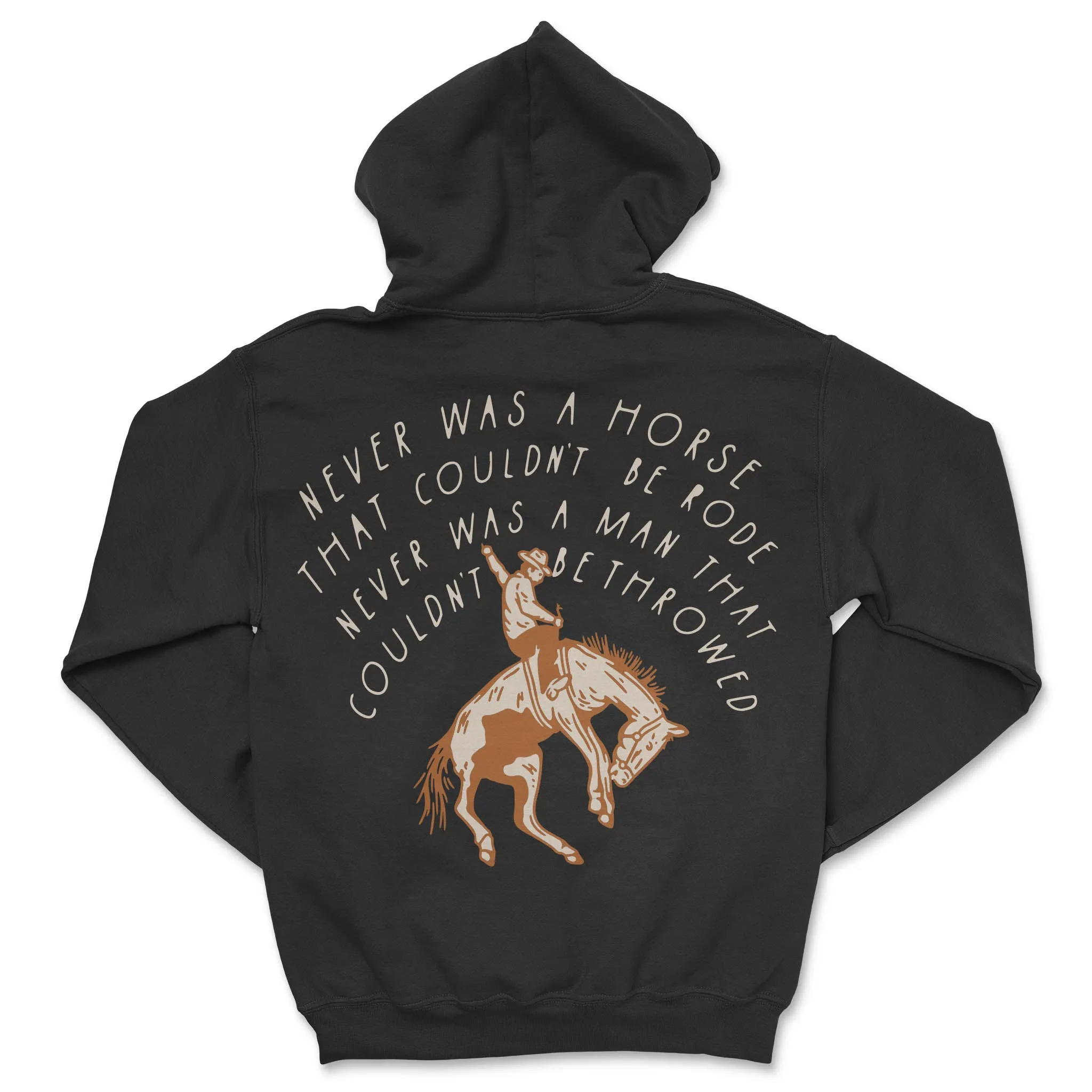Never Was a Horse Hoodie - Black sold by Sendero Provisions CO product image thumbnail 2
