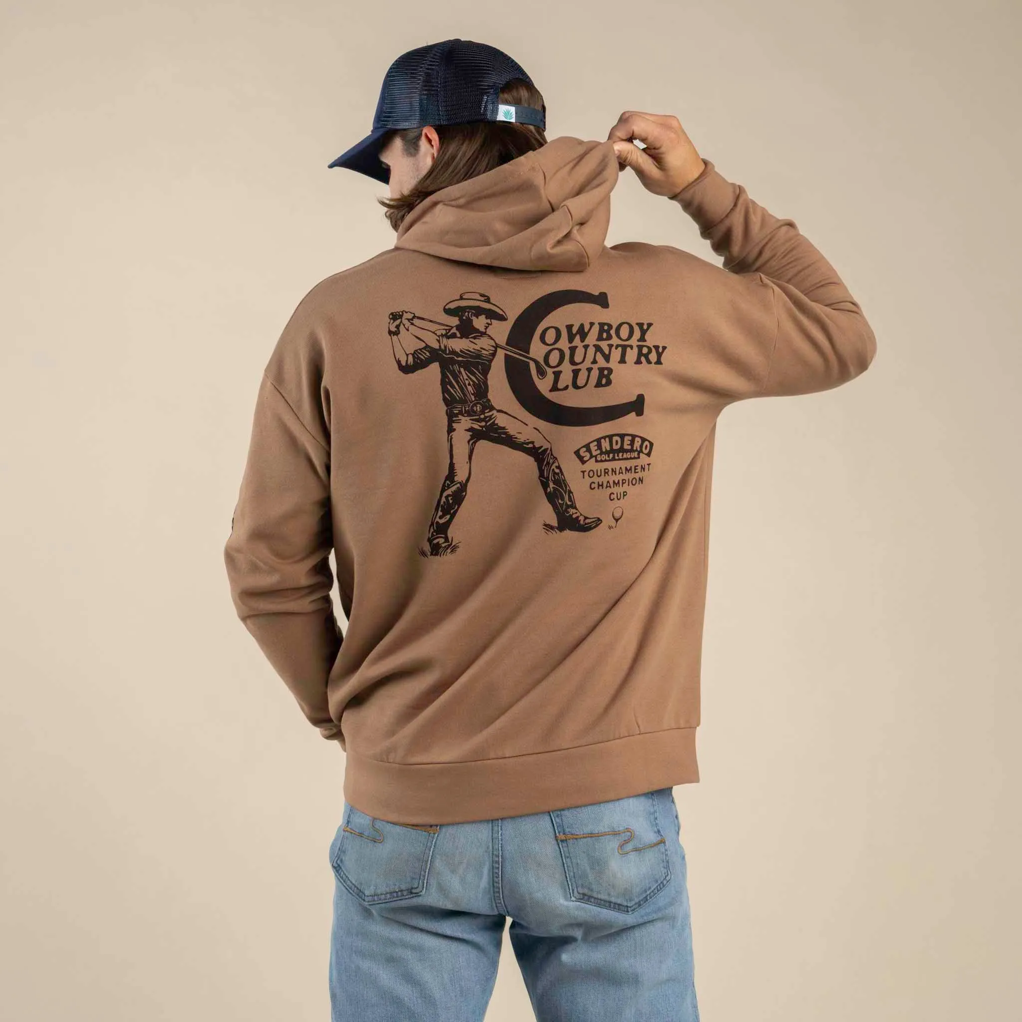 Cowboy Country Club Hoodie - Light Brown sold by Sendero Provisions CO product image thumbnail 4