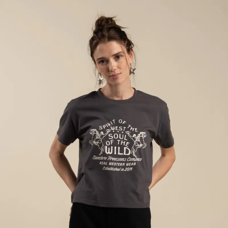 Hi-Ho Boxy Tee - Vintage Black made by Sendero Provisions CO