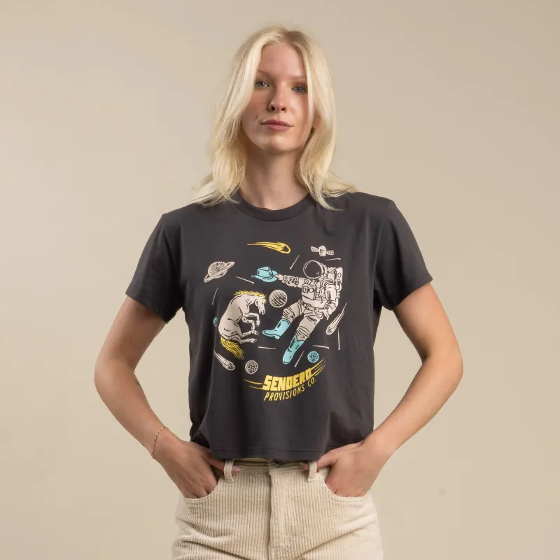 To Space Boxy Tee - Black made by Sendero Provisions CO