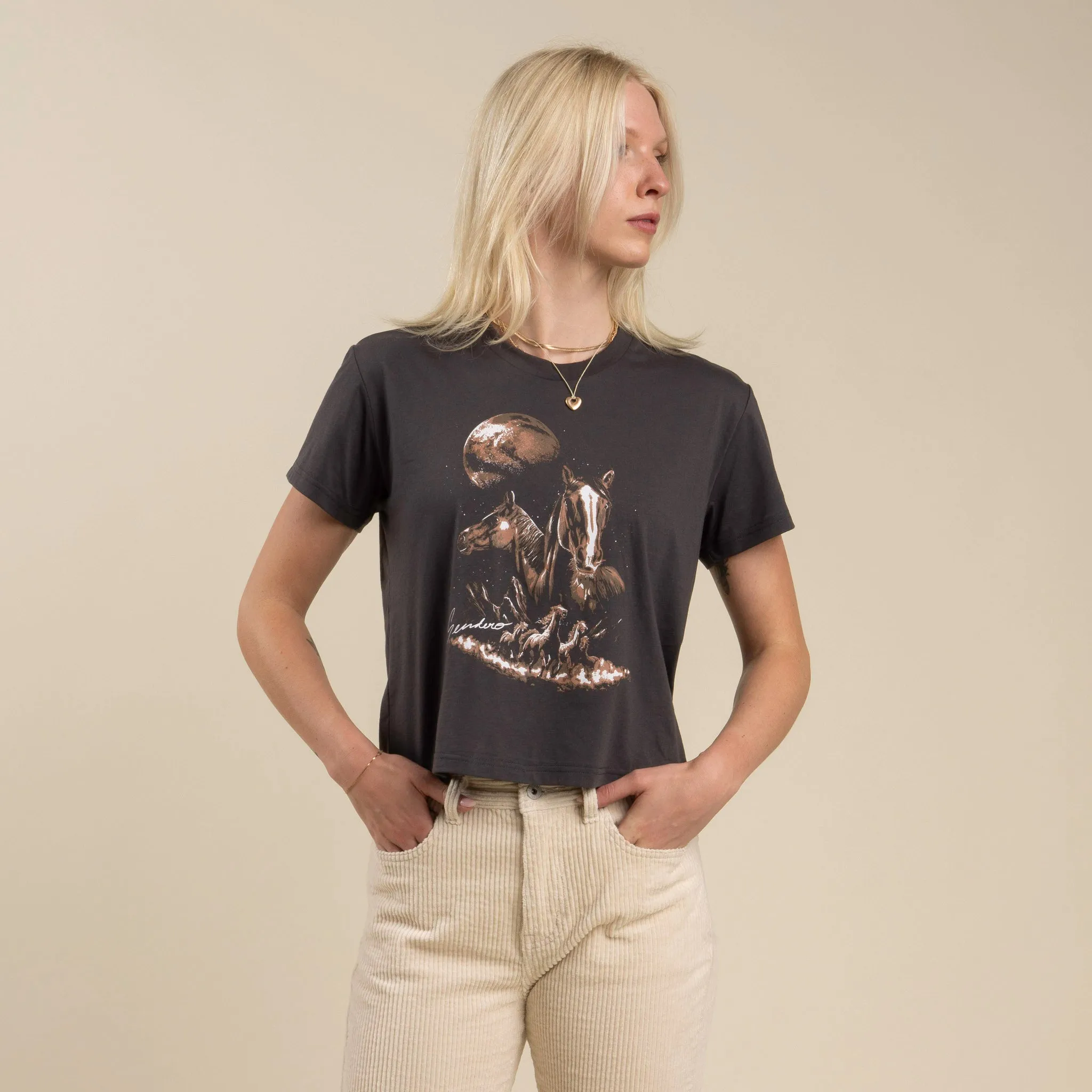 Midnight Riders Boxy Tee - Vintage Black sold by Sendero Provisions CO