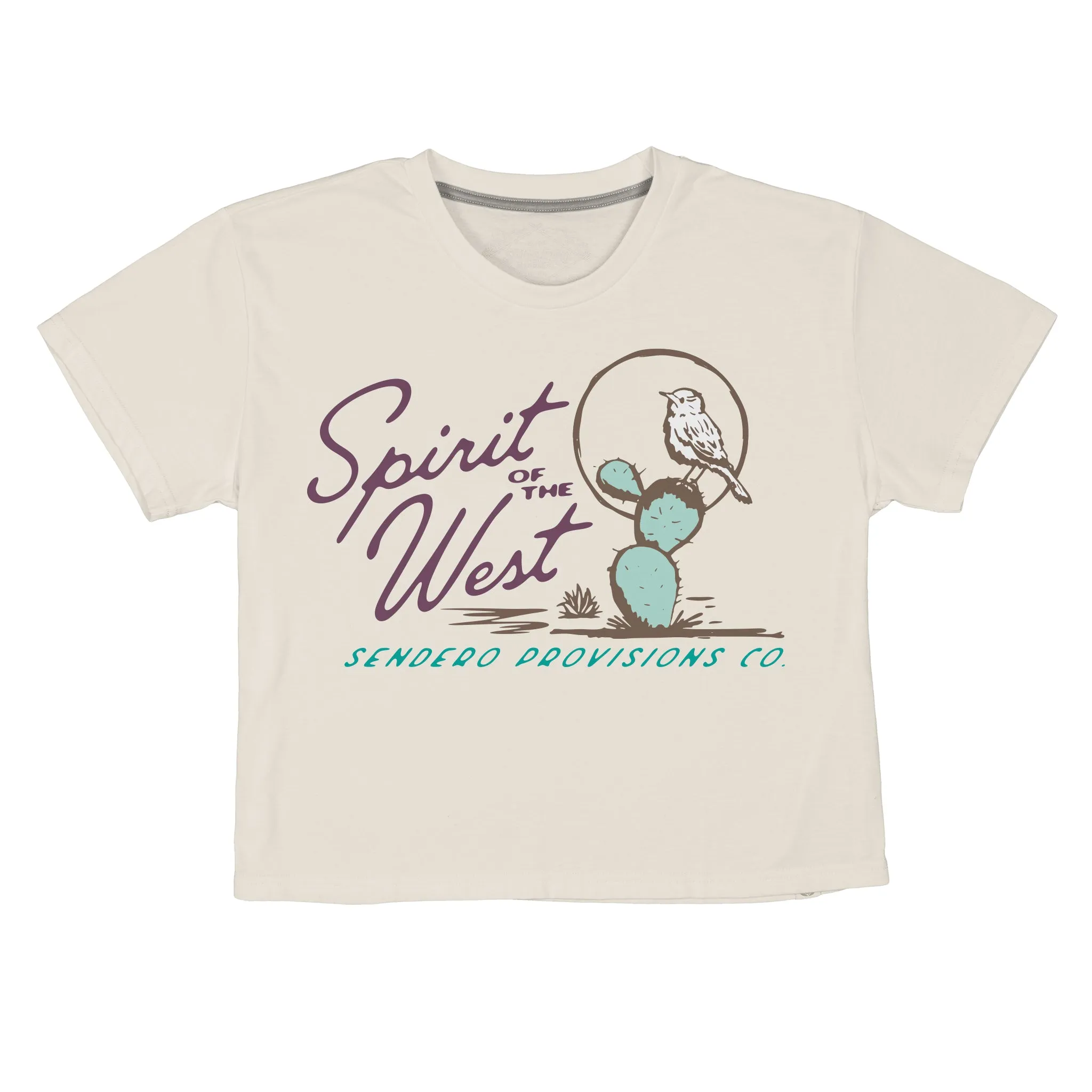 Cactus Wren Boxy Tee - Vintage White sold by Sendero Provisions CO
