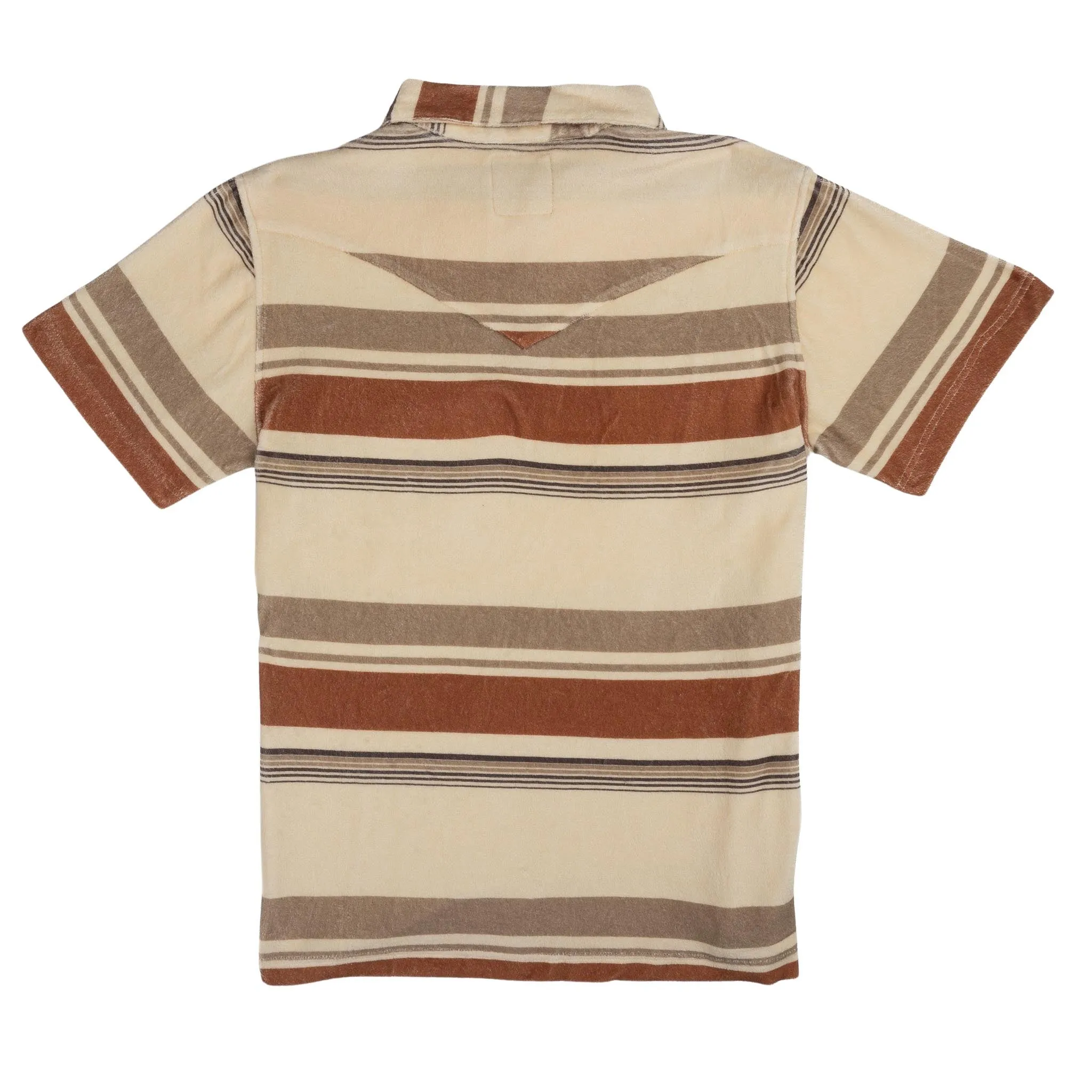 Cantina Terry Polo- Sonora Stripe - Cream/Brown sold by Sendero Provisions CO product image thumbnail 4