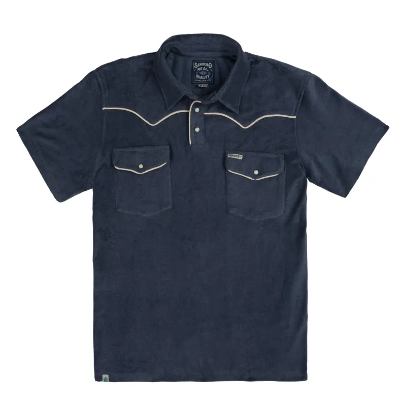 Cantina Terry Polo - Vintage Indigo made by Sendero Provisions CO