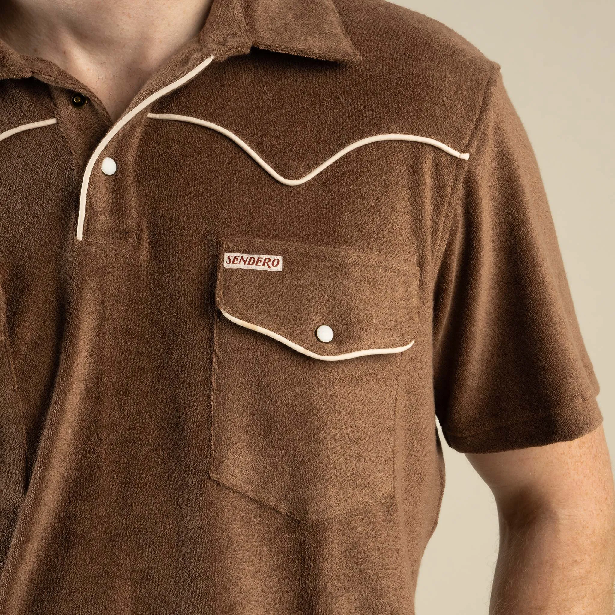 Cantina Terry Polo - Light Brown sold by Sendero Provisions CO product image thumbnail 5