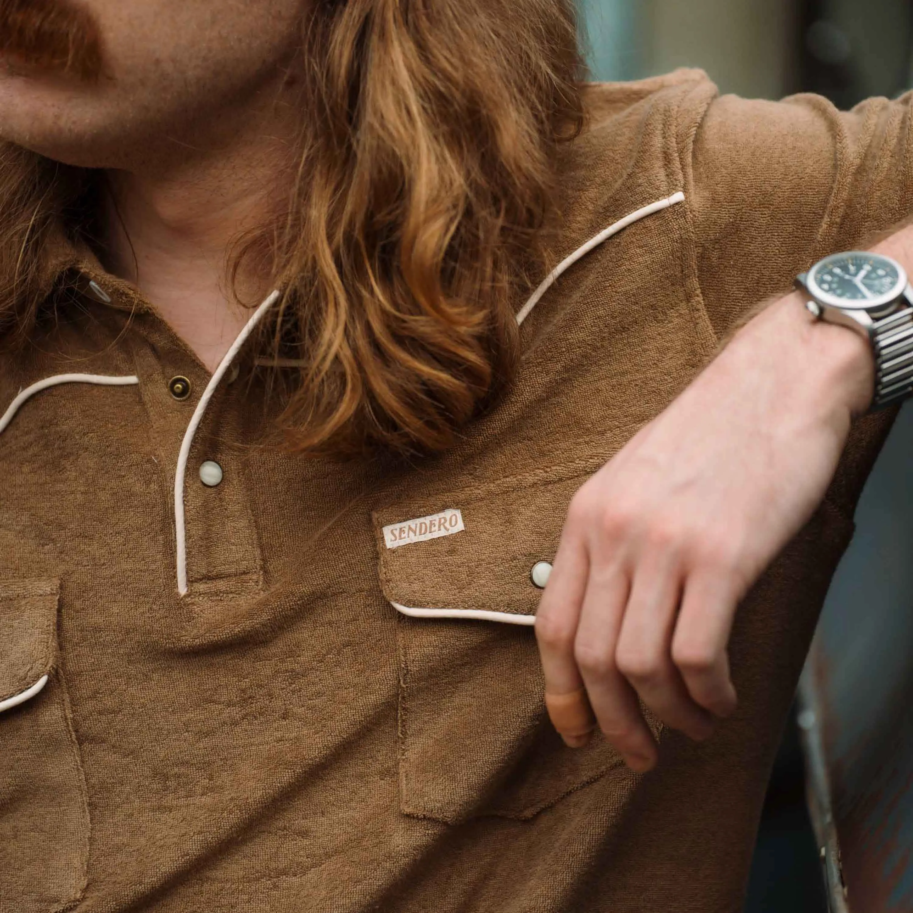 Cantina Terry Polo - Light Brown sold by Sendero Provisions CO product image thumbnail 2