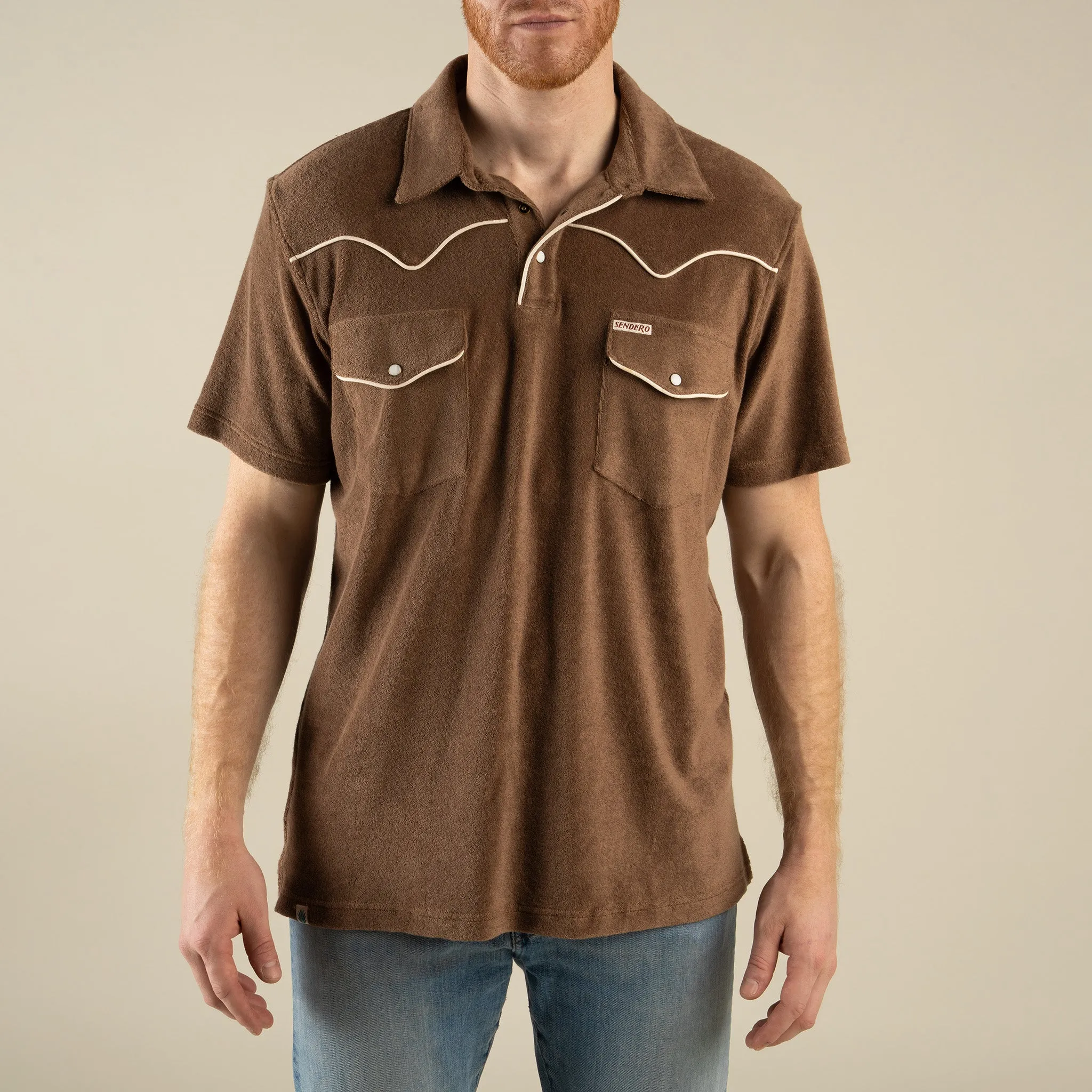 Cantina Terry Polo - Light Brown sold by Sendero Provisions CO product image thumbnail 3