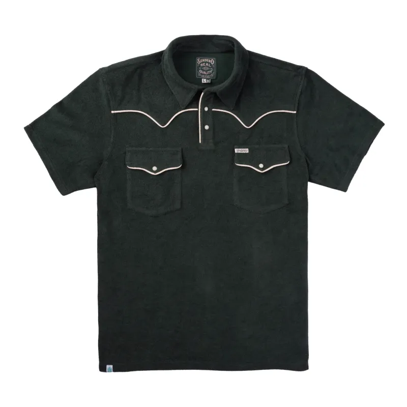 Cantina Terry Polo - Spruce Green made by Sendero Provisions CO
