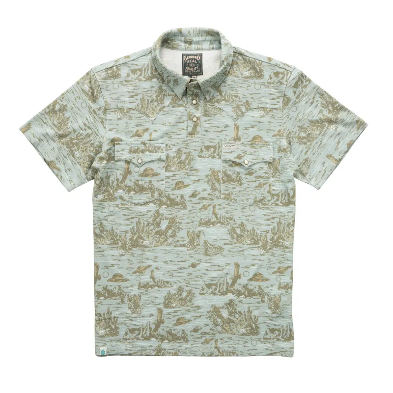 Cantina Pique Polo - Desert Abduction Print made by Sendero Provisions CO