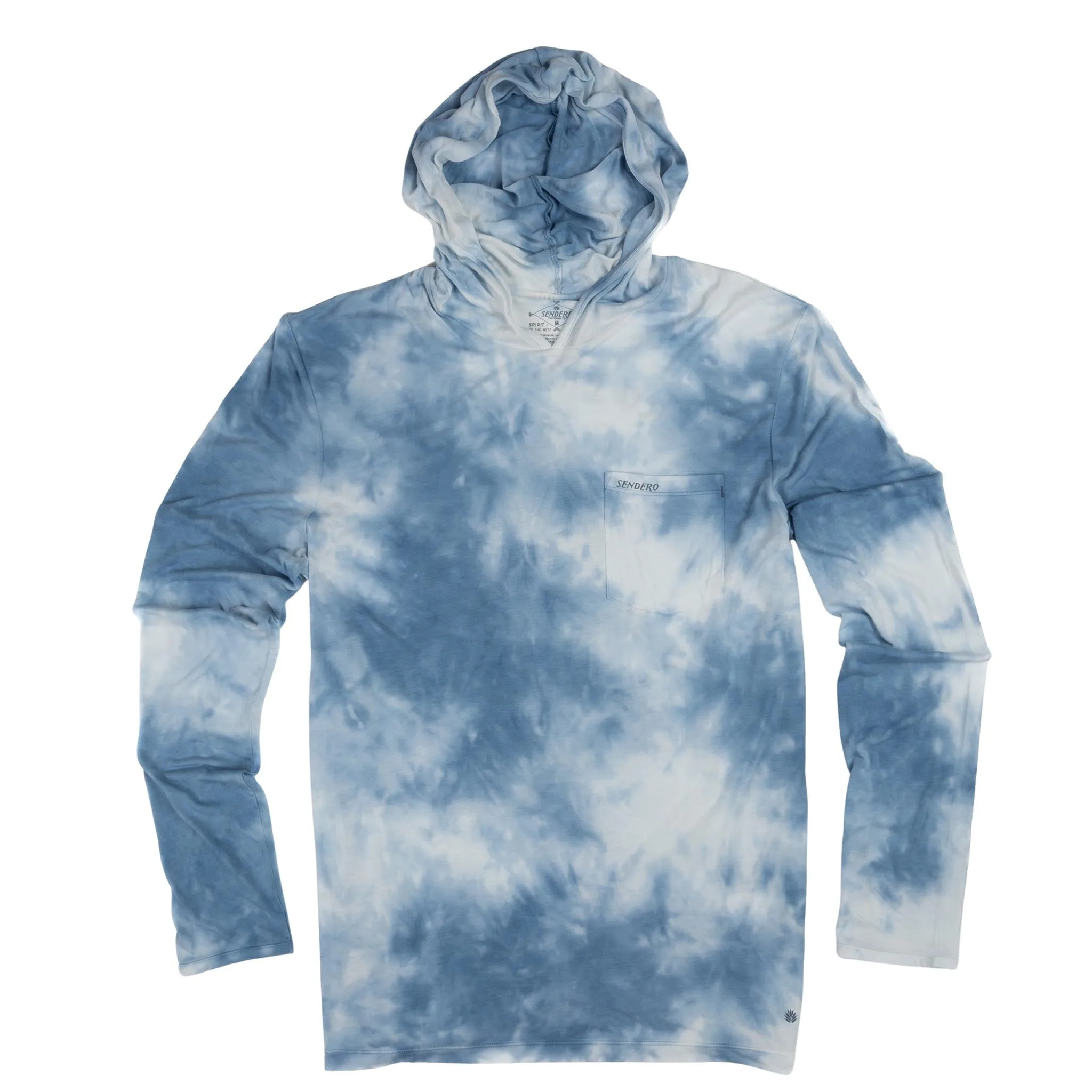 Yucatan Bamboo Hoodie Tech Long Sleeve Shirt - Tie Dye - Senderohead sold by Sendero Provisions CO product image thumbnail 4