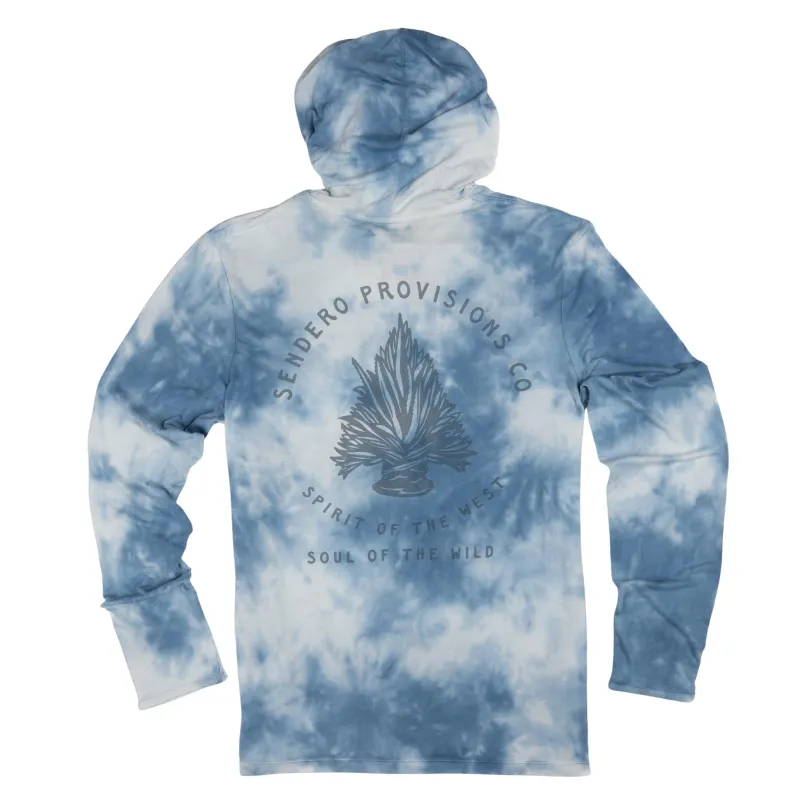 Yucatan Bamboo Hoodie Tech Long Sleeve Shirt - Tie Dye - Senderohead made by Sendero Provisions CO