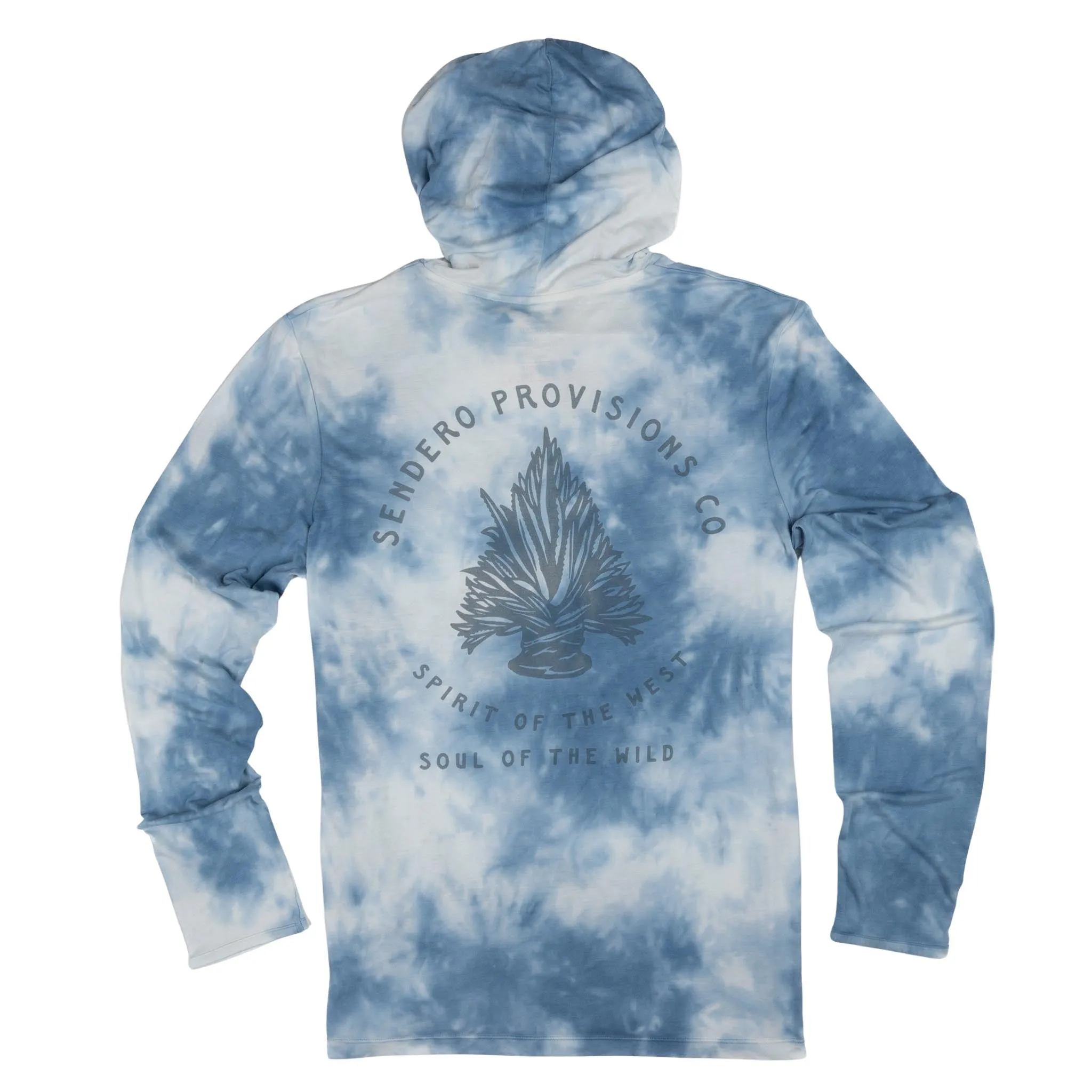 Yucatan Bamboo Hoodie Tech Long Sleeve Shirt - Tie Dye - Senderohead sold by Sendero Provisions CO