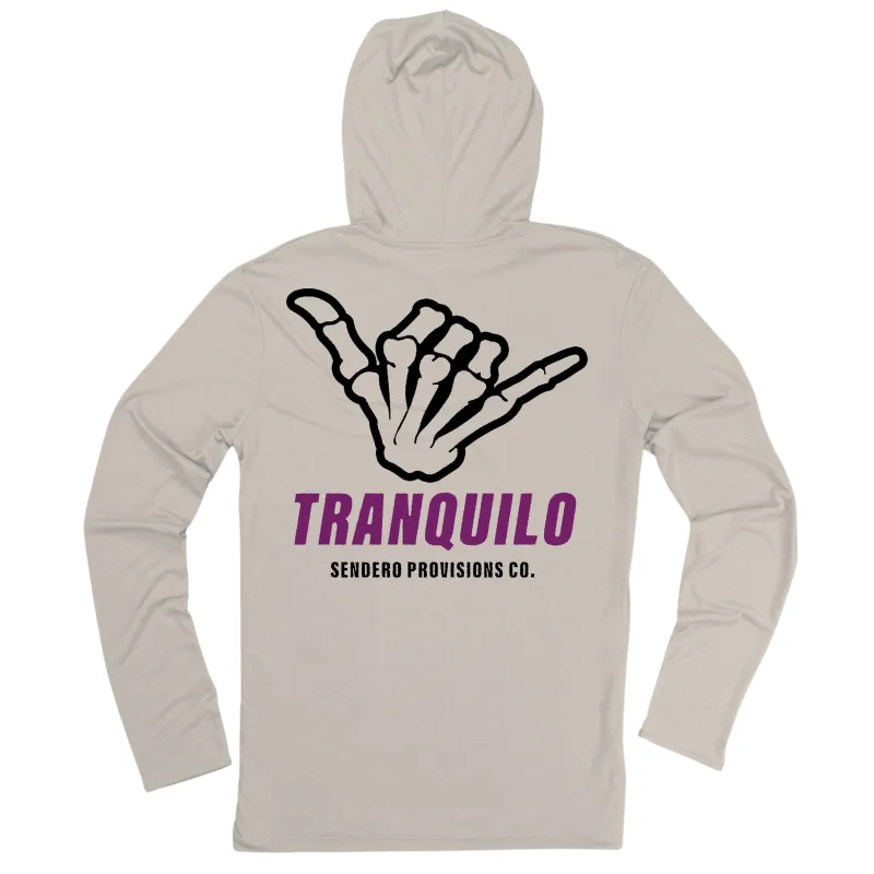 Yucatan Bamboo Hoodie Tech Shirt - Willamette Gray Print made by Sendero Provisions CO