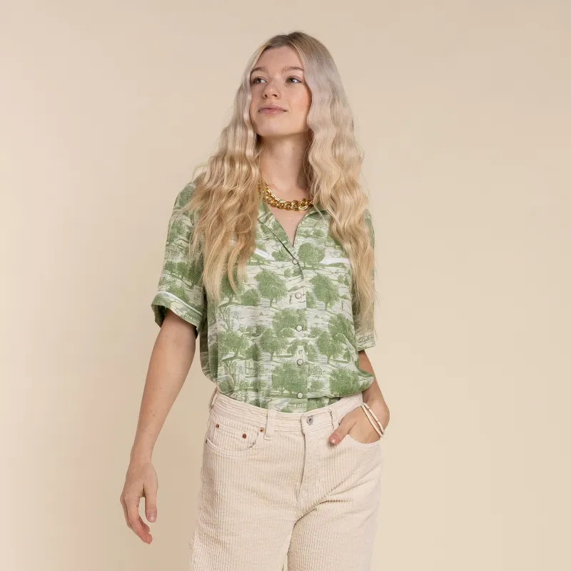 Cheyenne Western Blouse - Mint Green made by Sendero Provisions CO