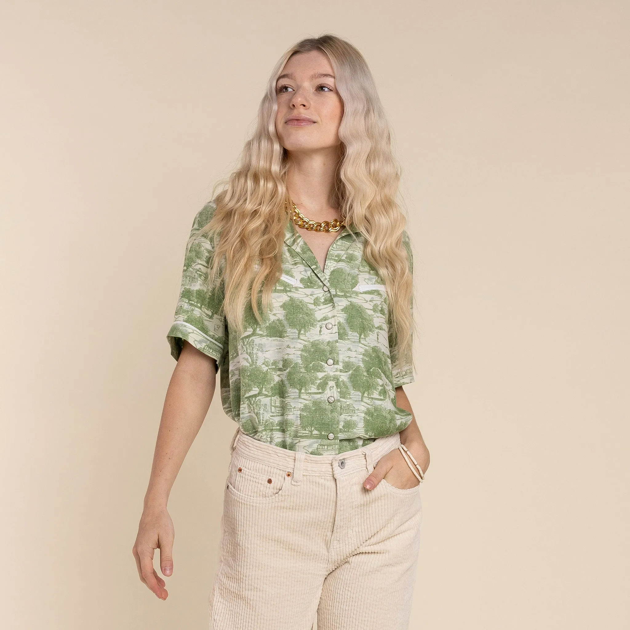 Cheyenne Western Blouse - Mint Green sold by Sendero Provisions CO