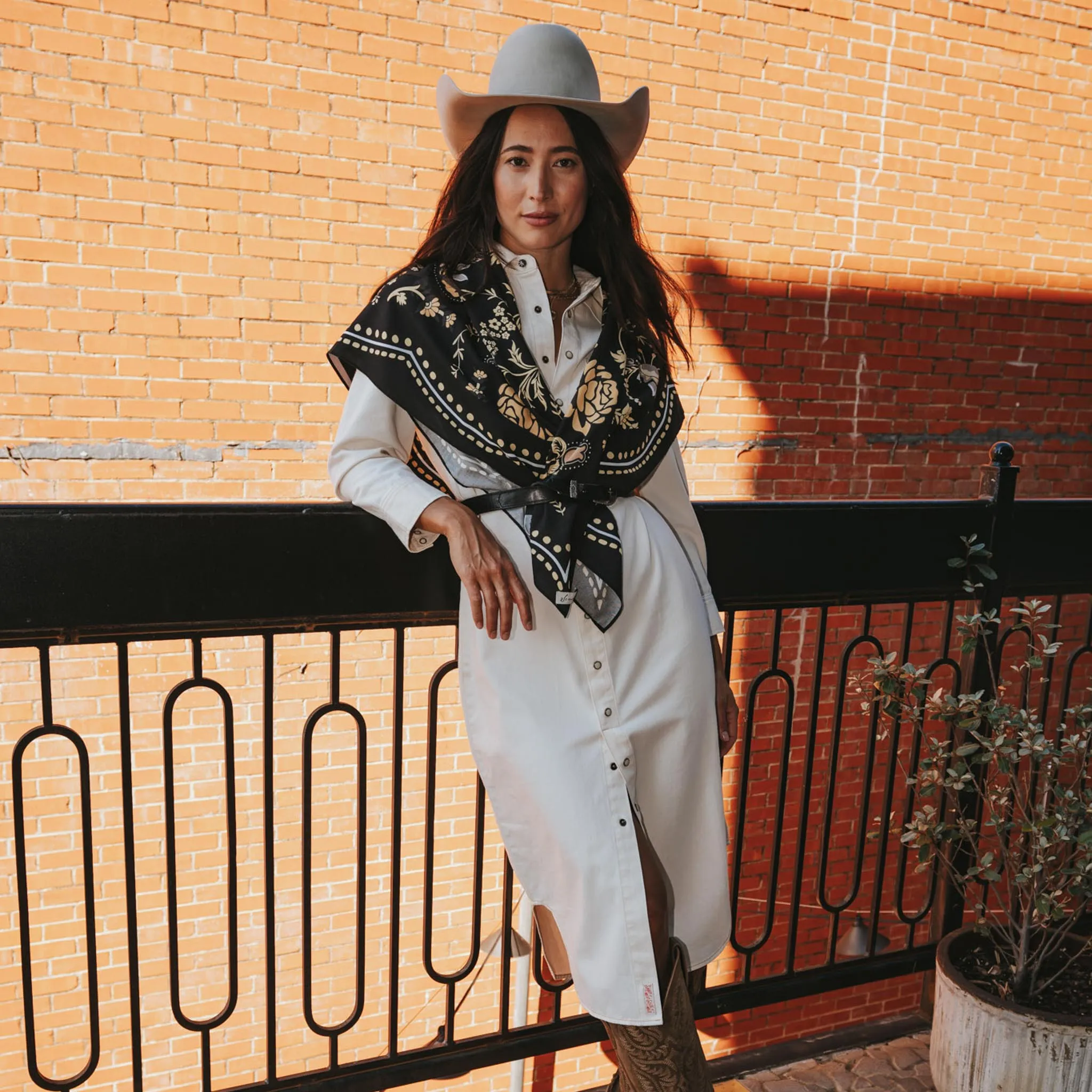 The Annie Pearl Snap Shirtdress - Ecru sold by Sendero Provisions CO product image thumbnail 5