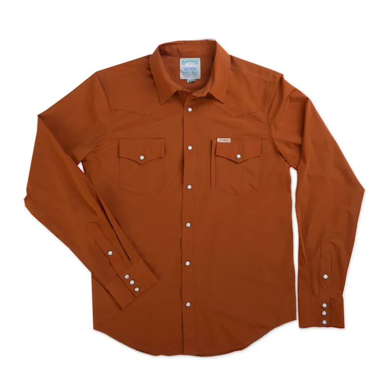 Confluence Tech Shirt - Burnt Orange made by Sendero Provisions CO